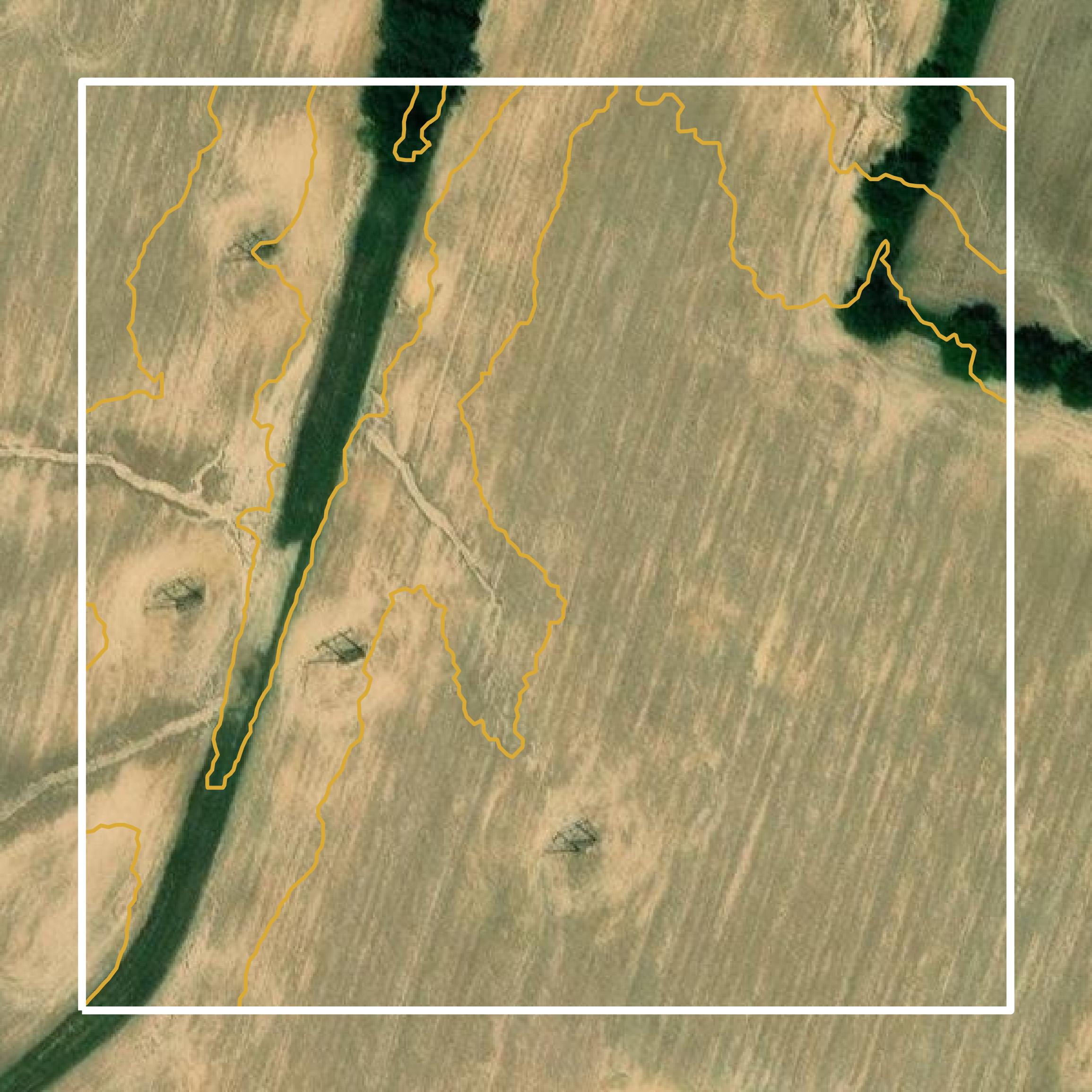 This image shows a contour map in McCracken County created using GIS data in Equator.