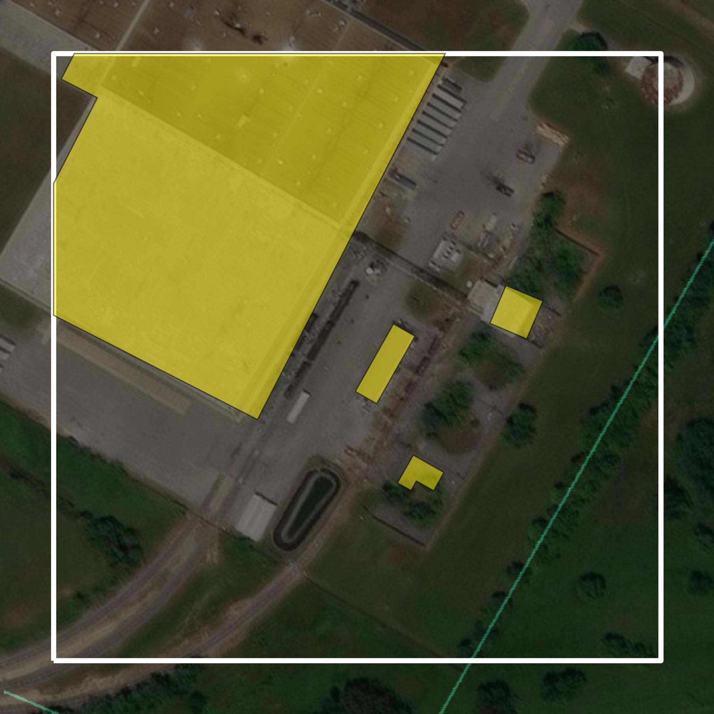 This image shows parcel and building data in McCracken County created using GIS data in Equator.