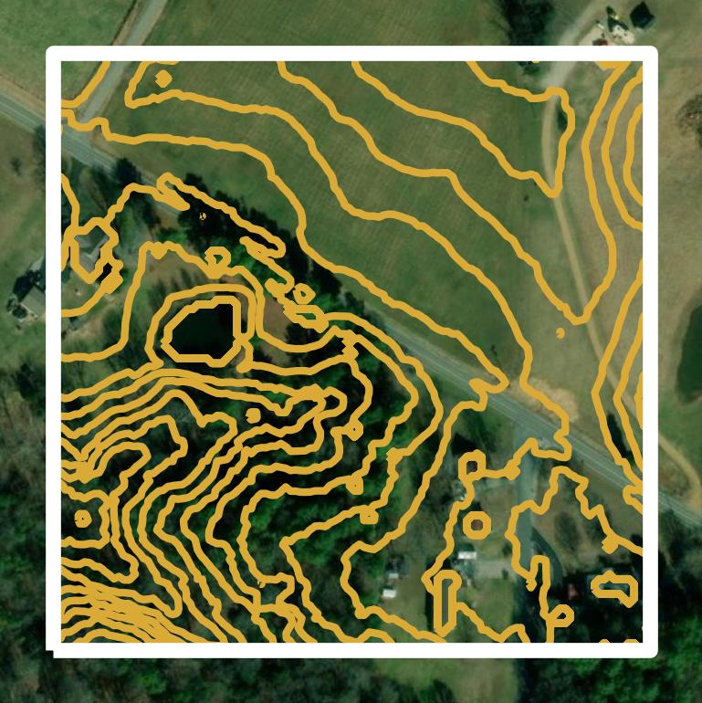 This image shows parcel and building data in McCreary County created using GIS data in Equator.
