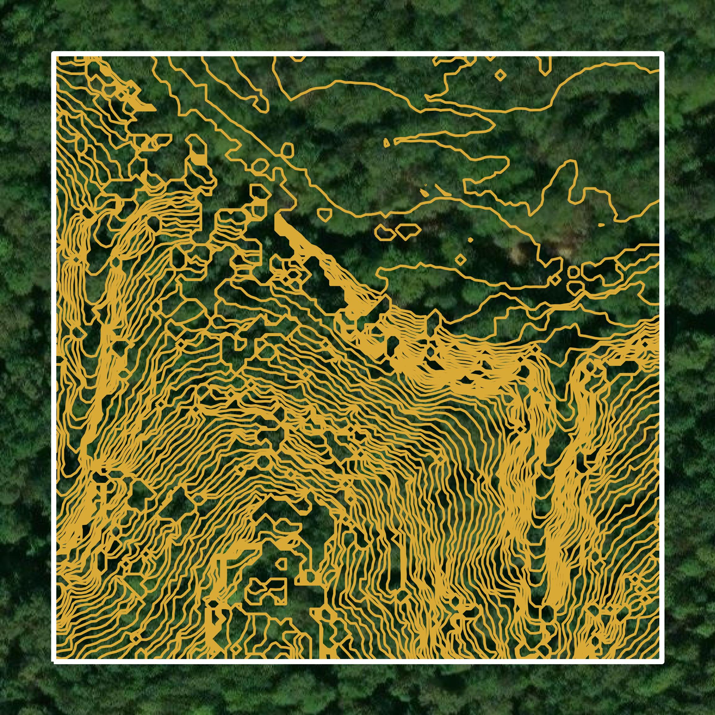 This image shows a contour map in Morgan County created using GIS data in Equator.