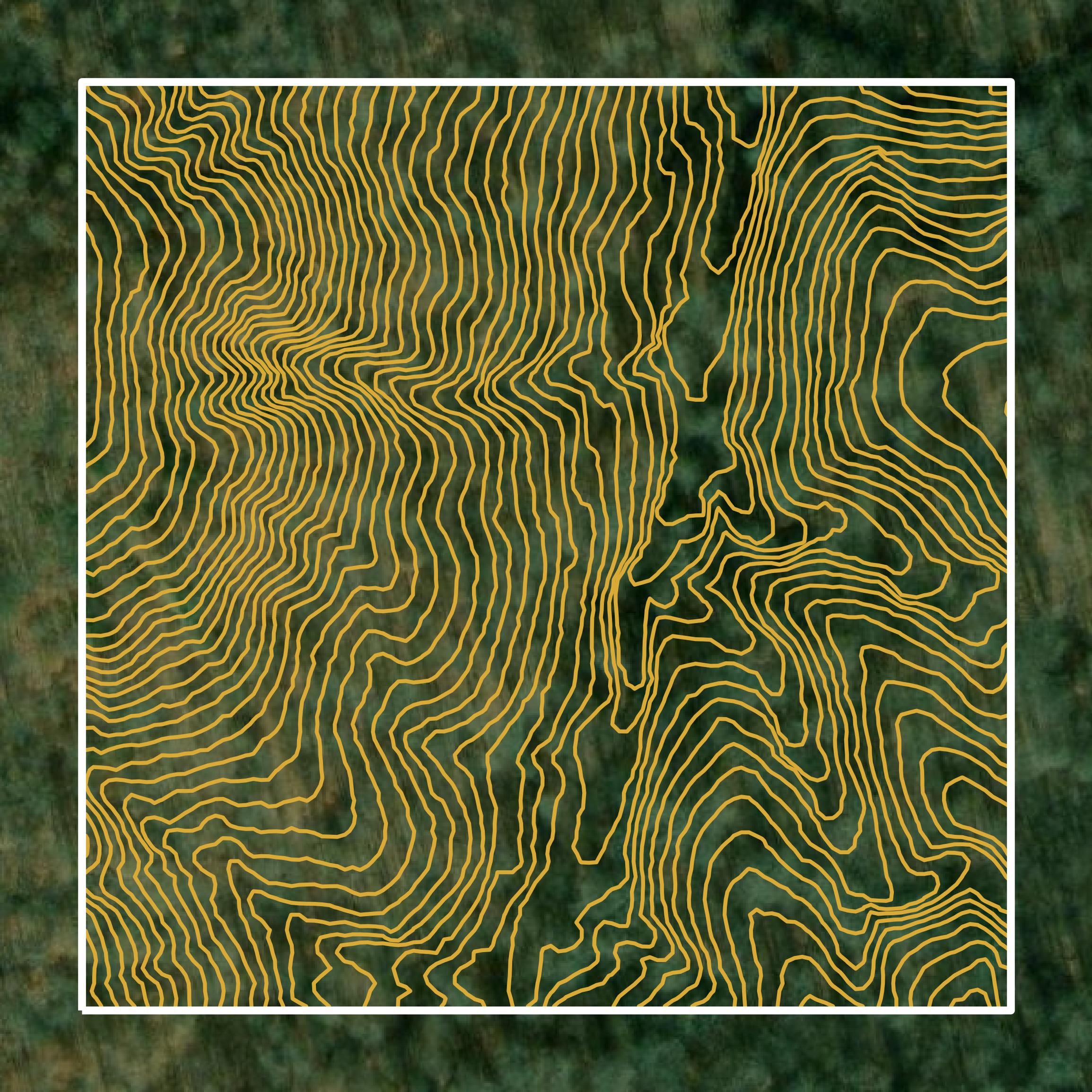 This image shows a contour map in Nelson County created using GIS data in Equator.