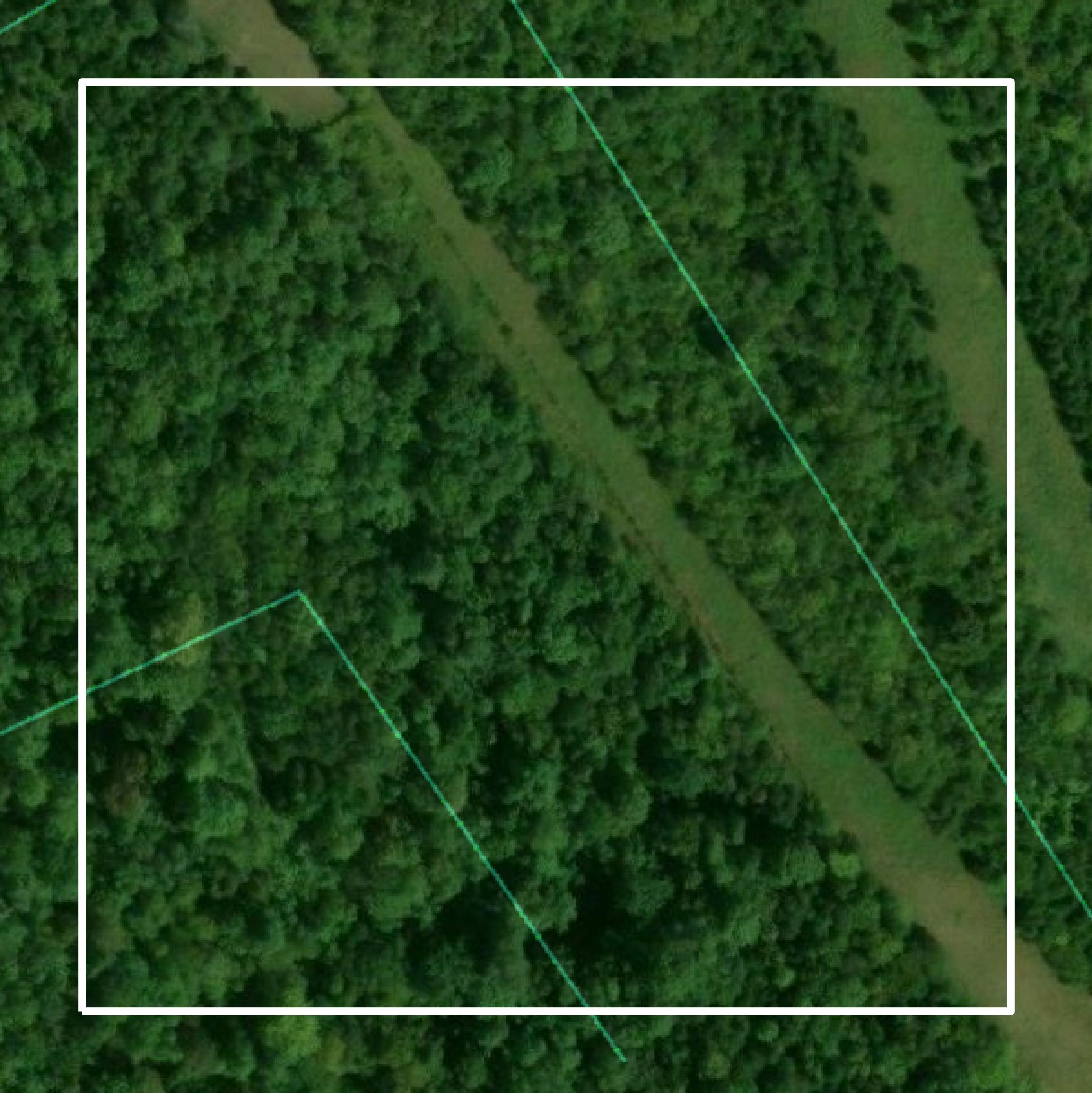 This image shows parcel and building data in Nicholas County created using GIS data in Equator.