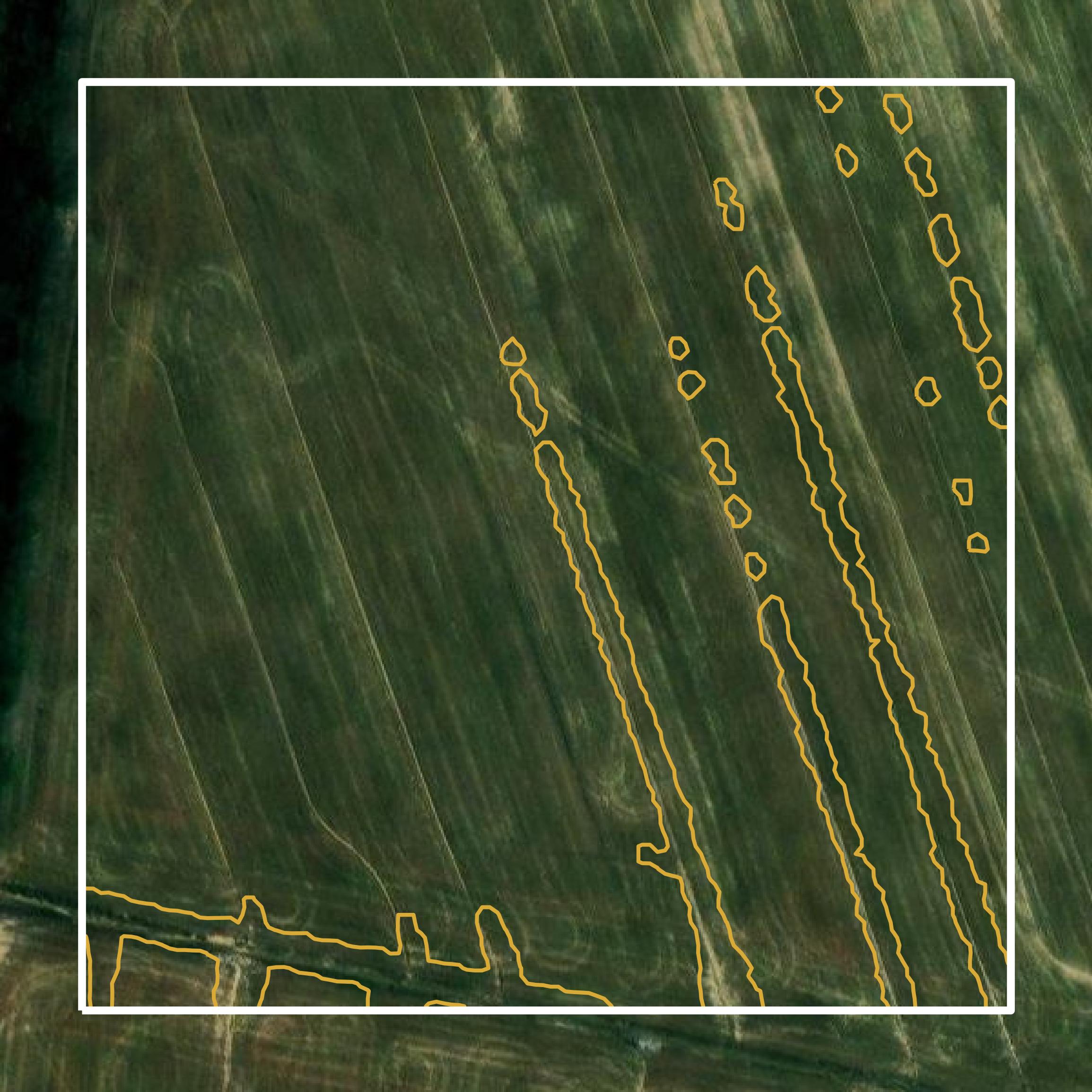 This image shows a contour map in Ohio County created using GIS data in Equator.