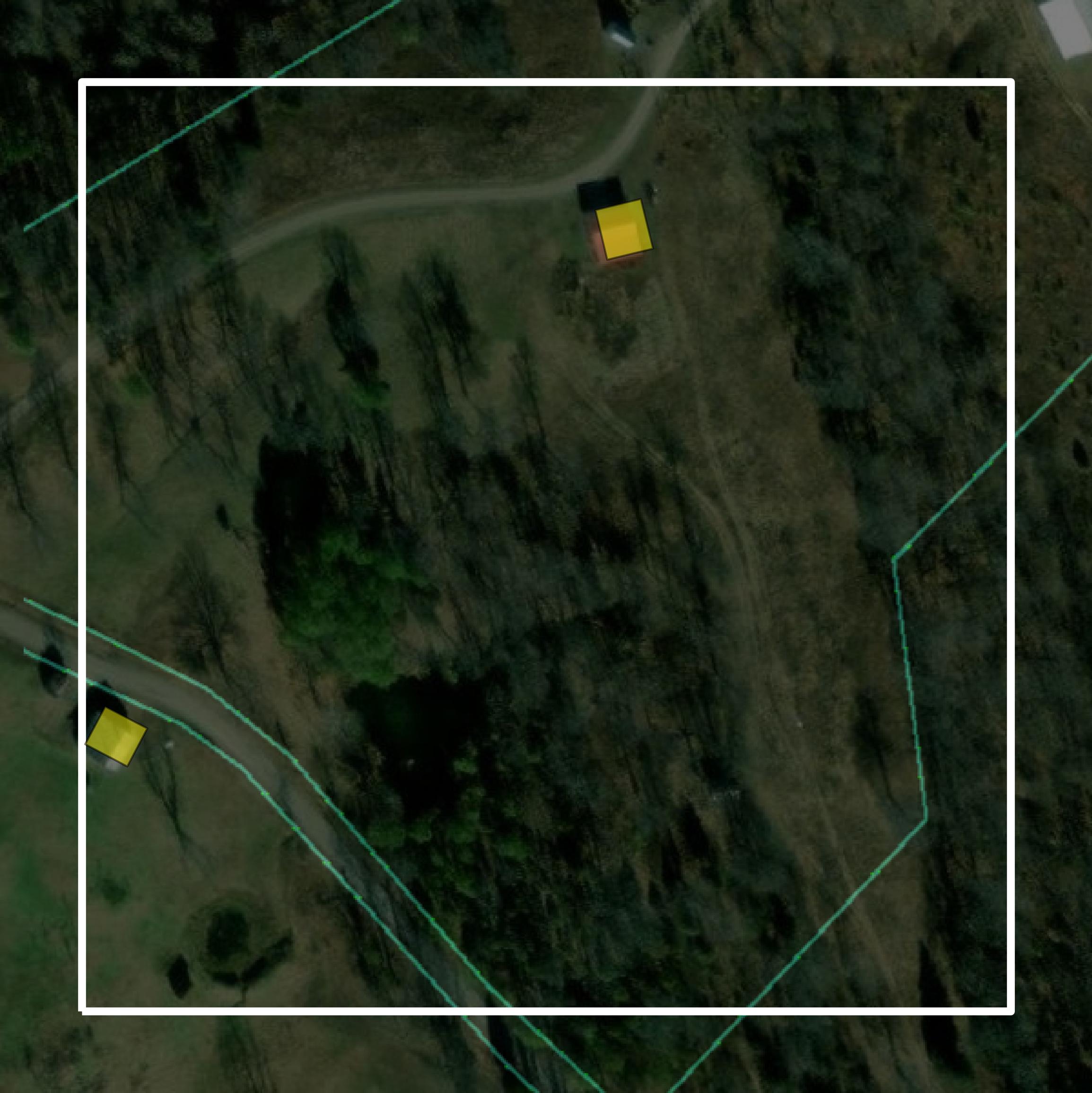 This image shows parcel and building data in Ohio County created using GIS data in Equator.