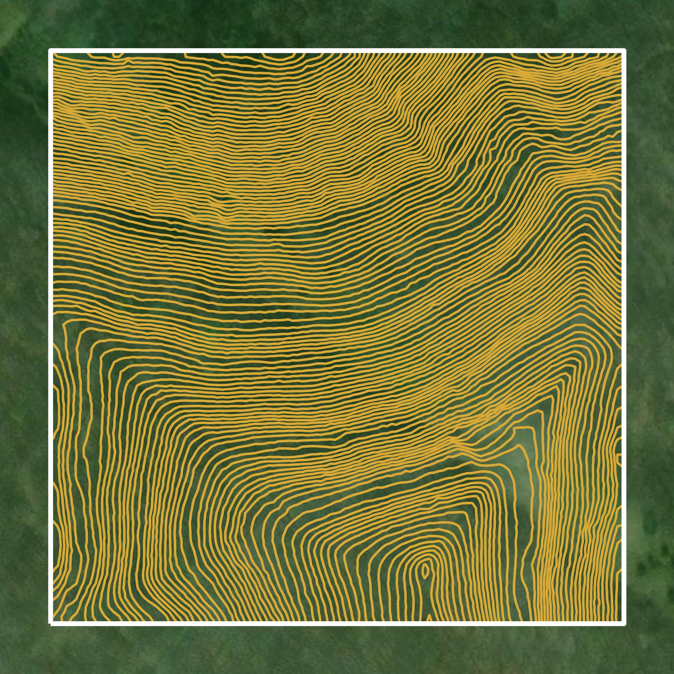 This image shows a contour map in Perry County created using GIS data in Equator.