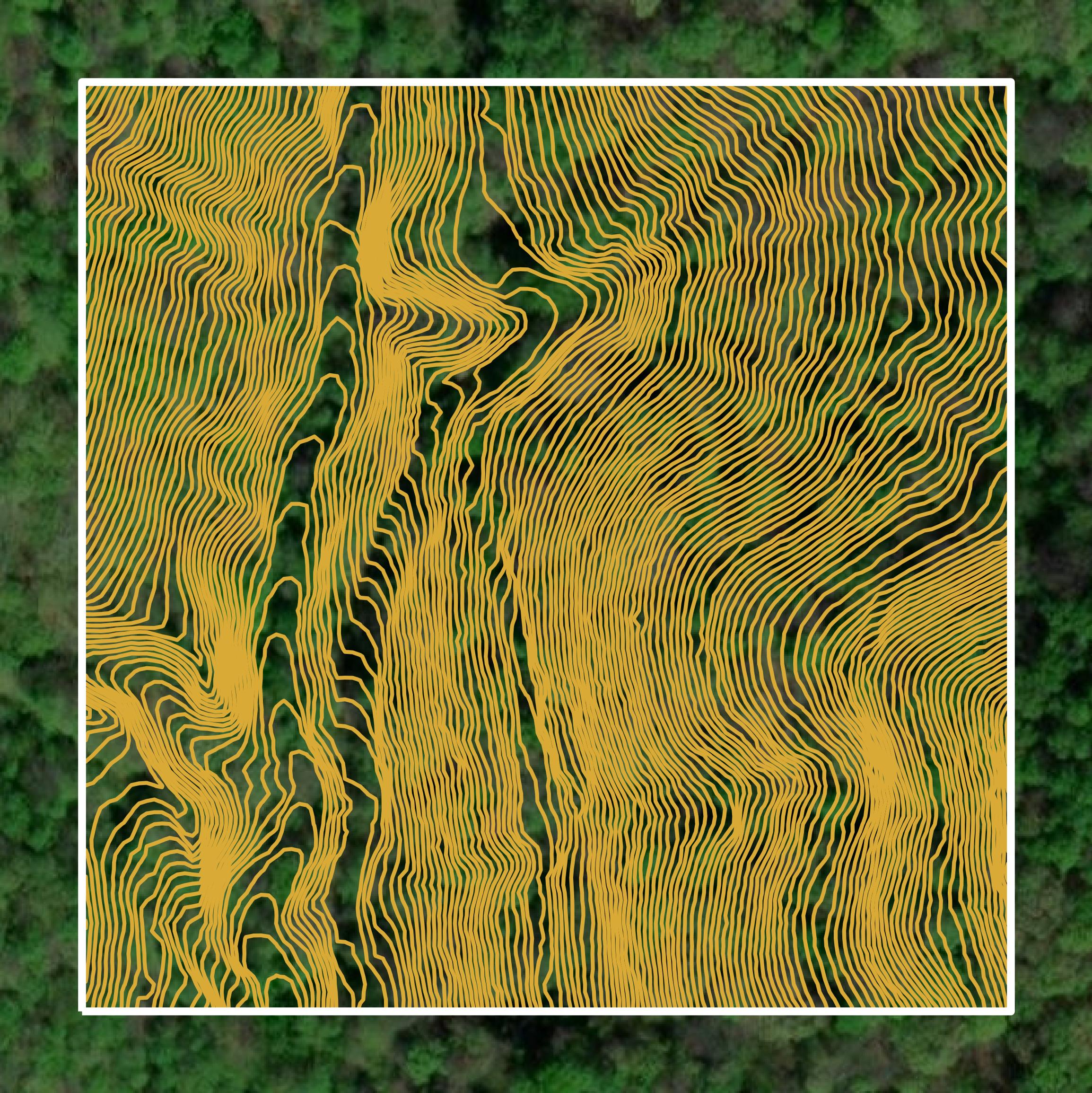 This image shows a contour map in Pike County created using GIS data in Equator.