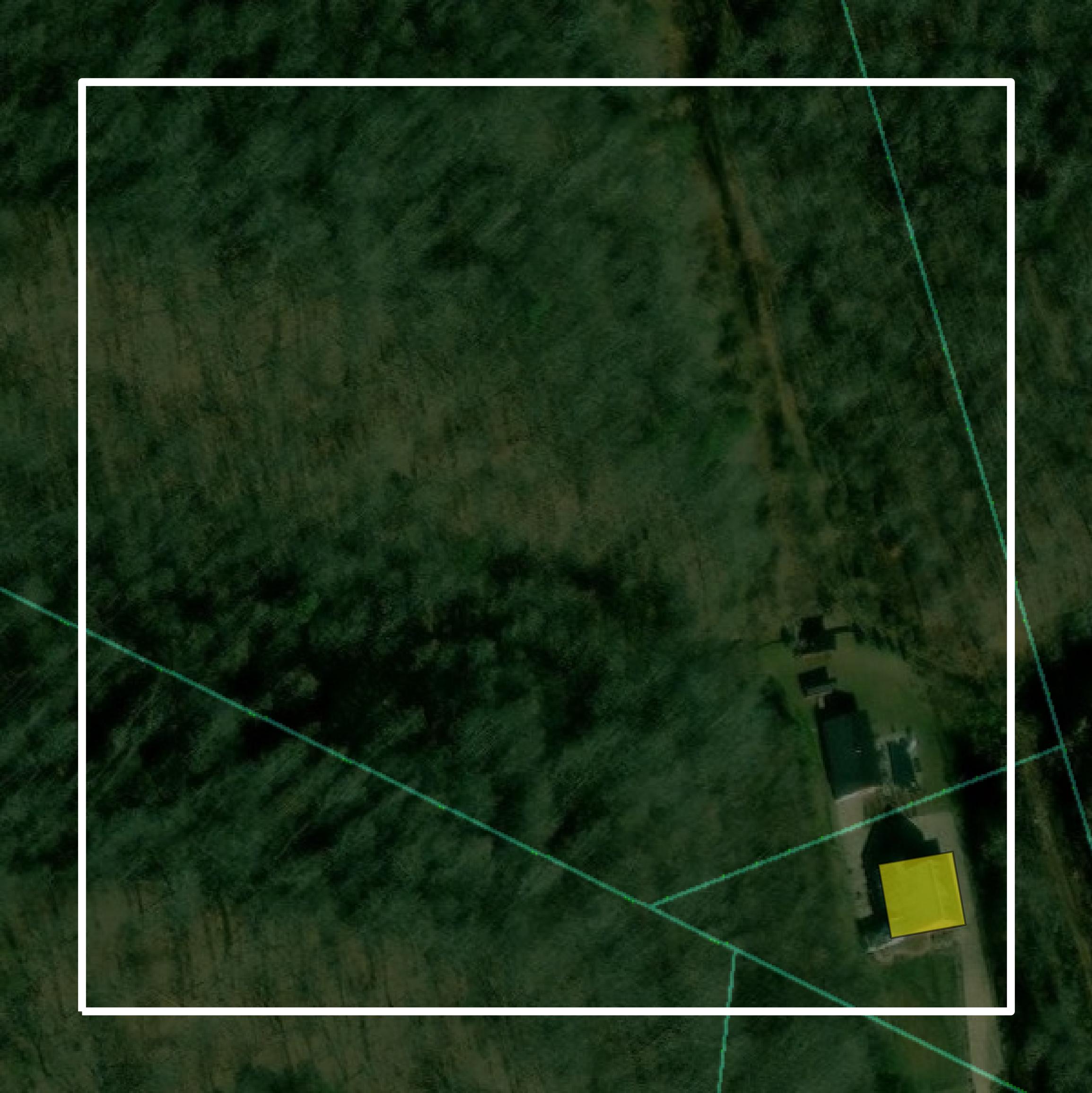 This image shows parcel and building data in Pike County created using GIS data in Equator.