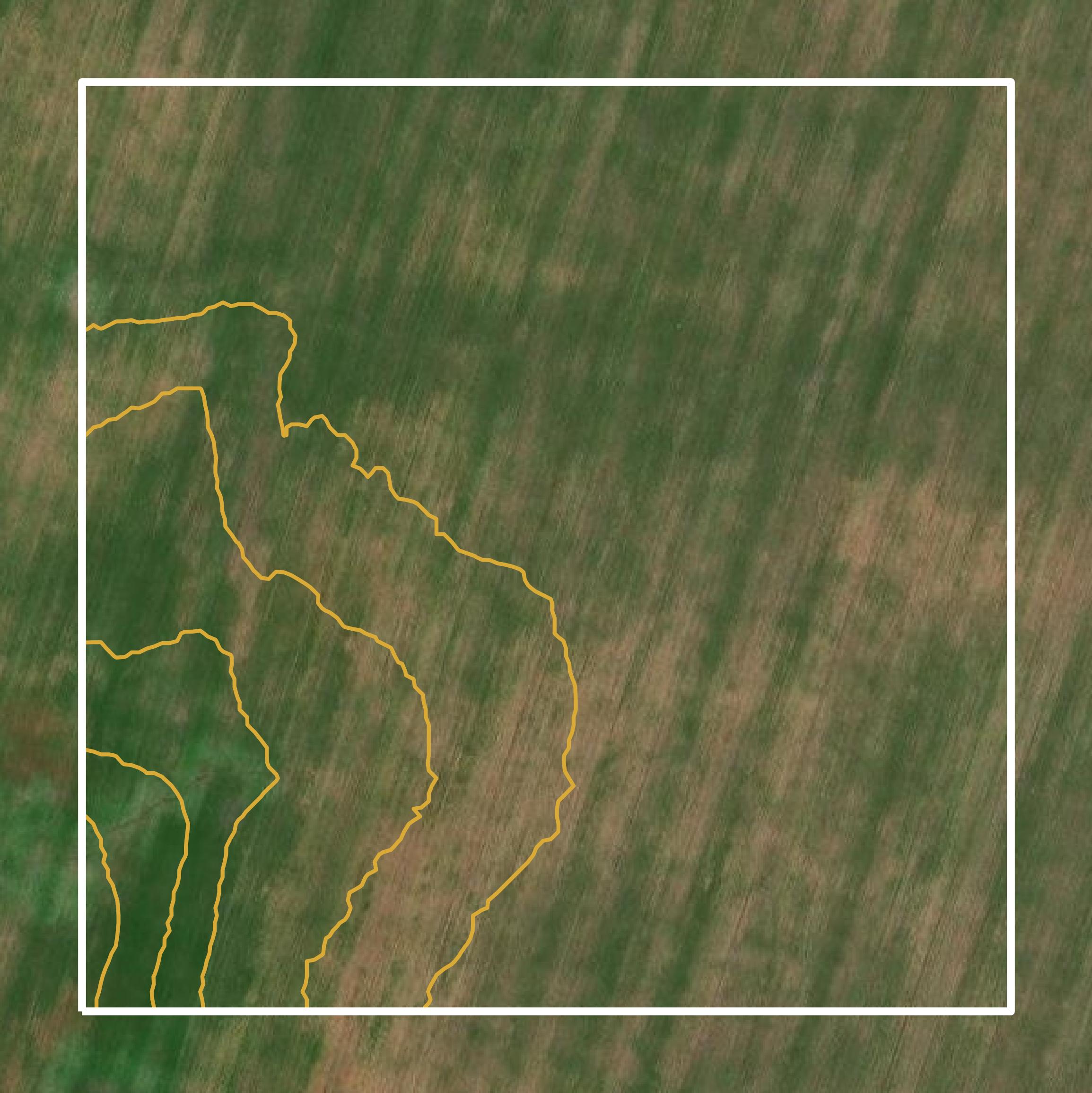 This image shows a contour map in Todd County created using GIS data in Equator.