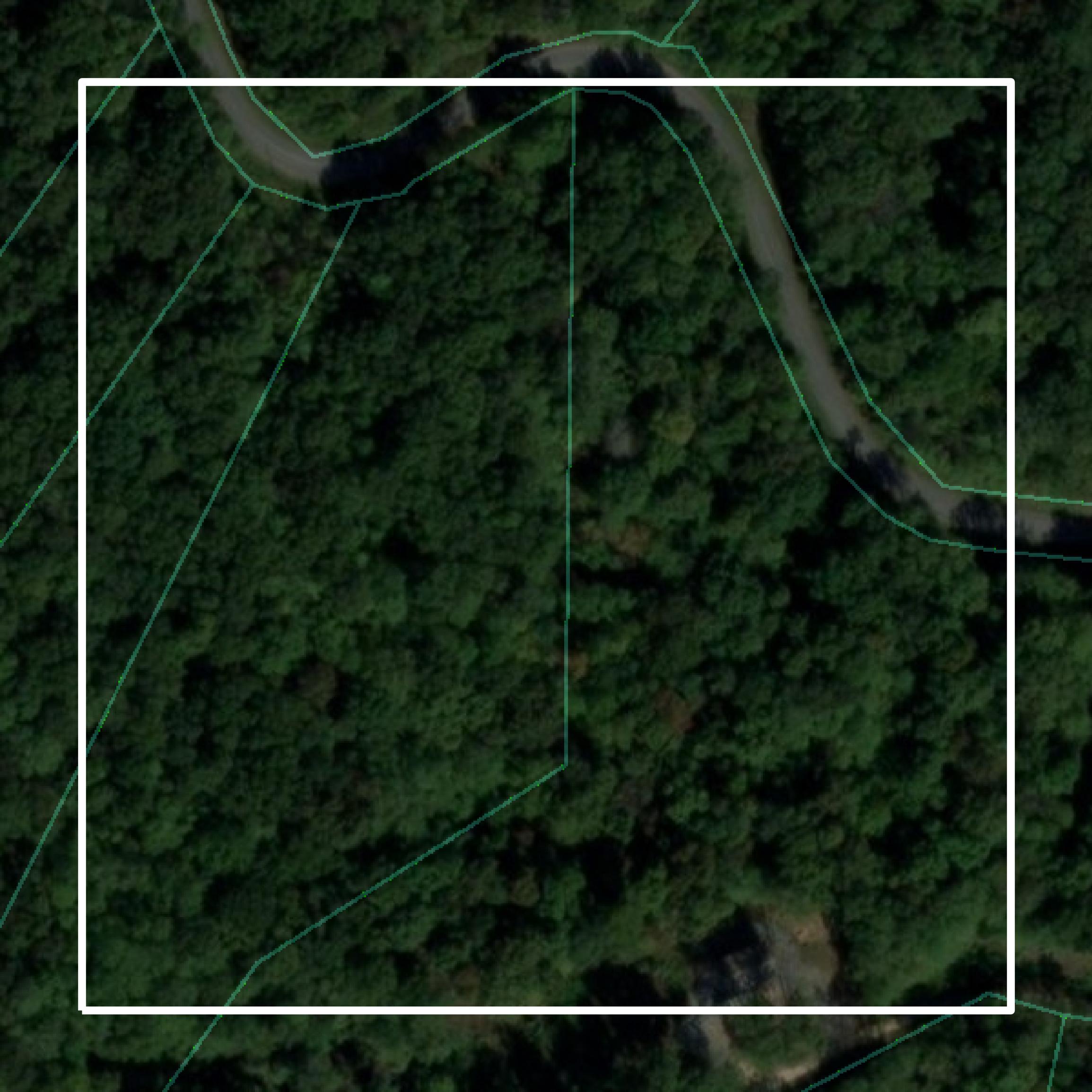 This image shows parcel and building data in Trigg County created using GIS data in Equator.