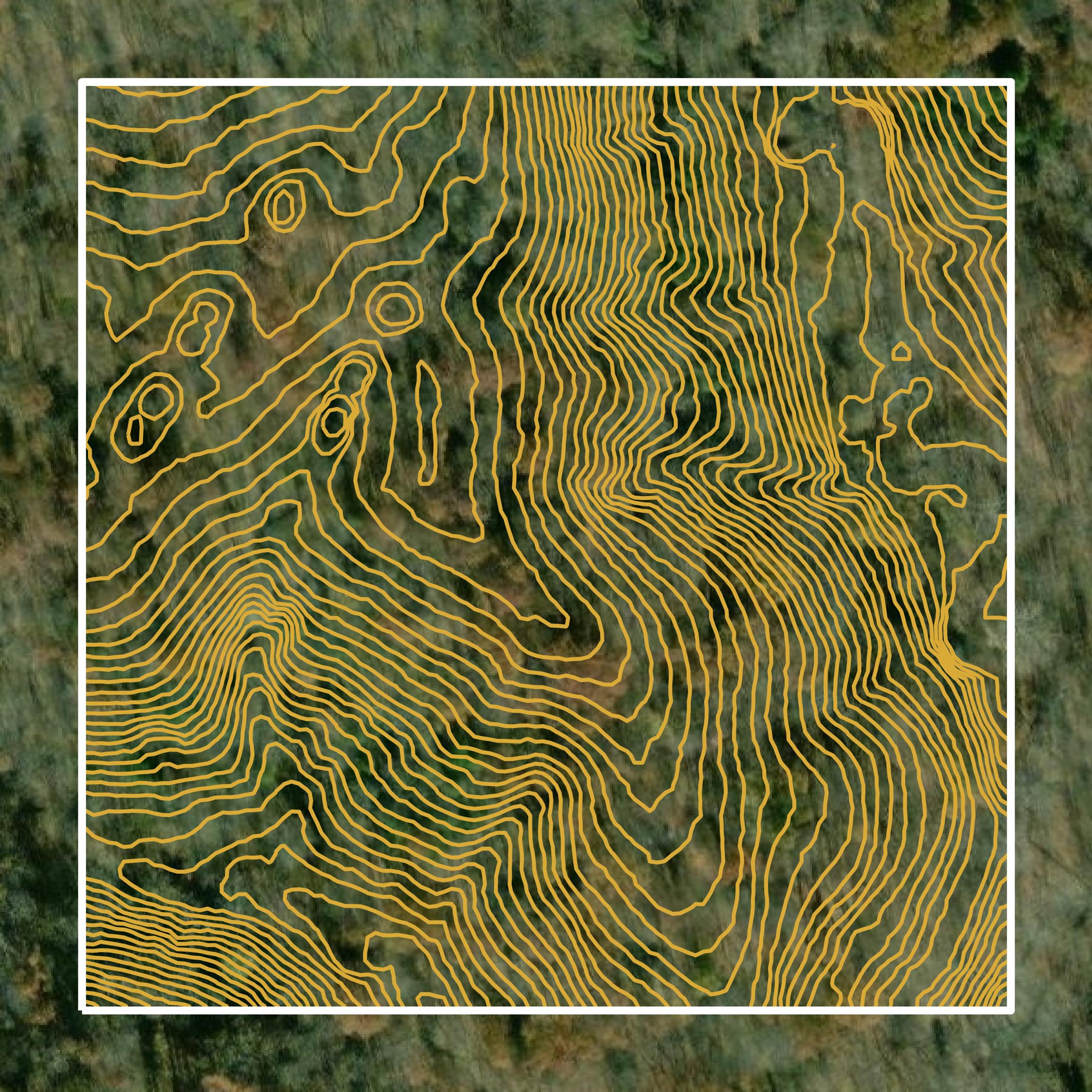 This image shows a contour map in Trimble County created using GIS data in Equator.