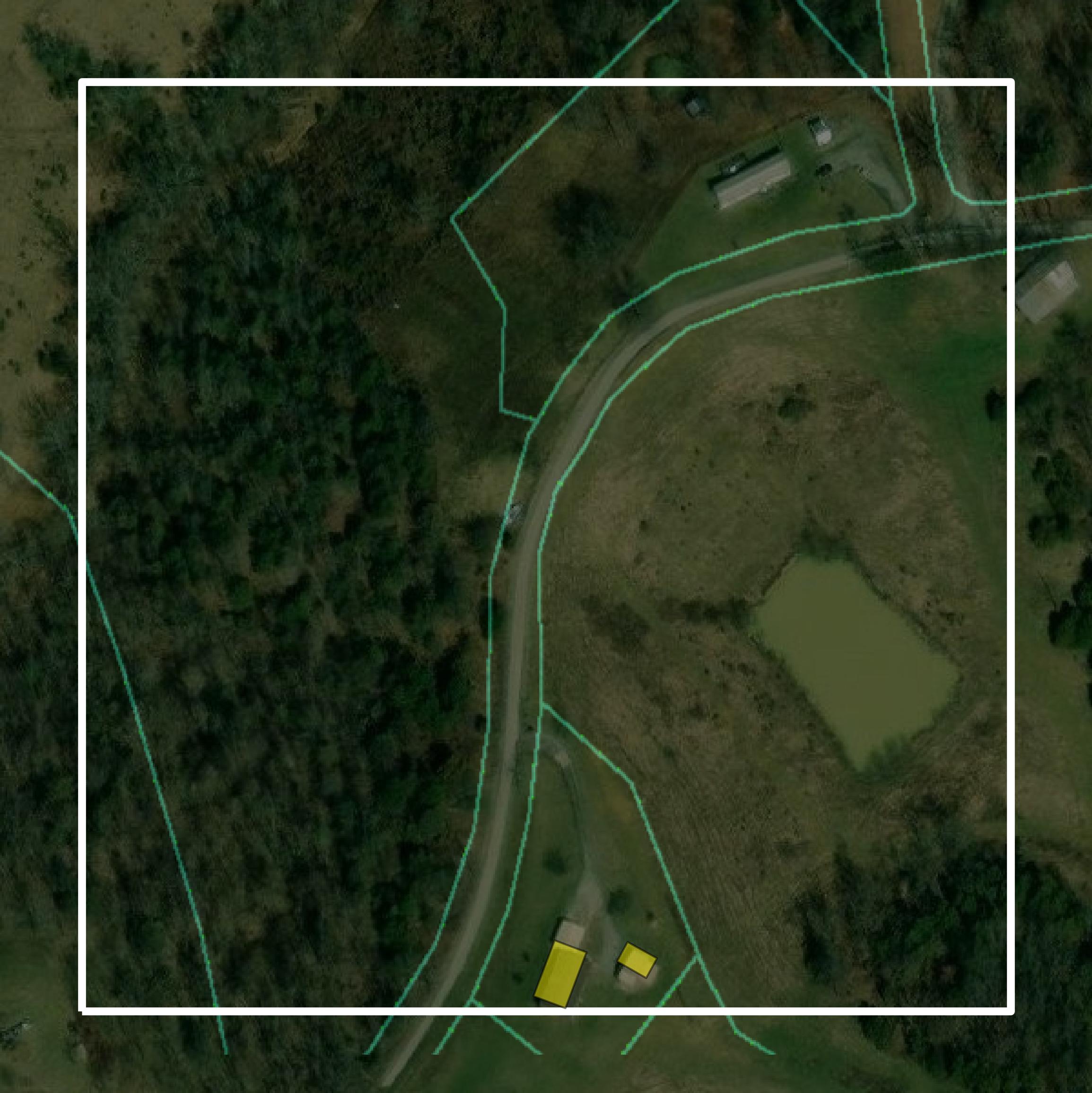 This image shows parcel and building data in Washington County created using GIS data in Equator.