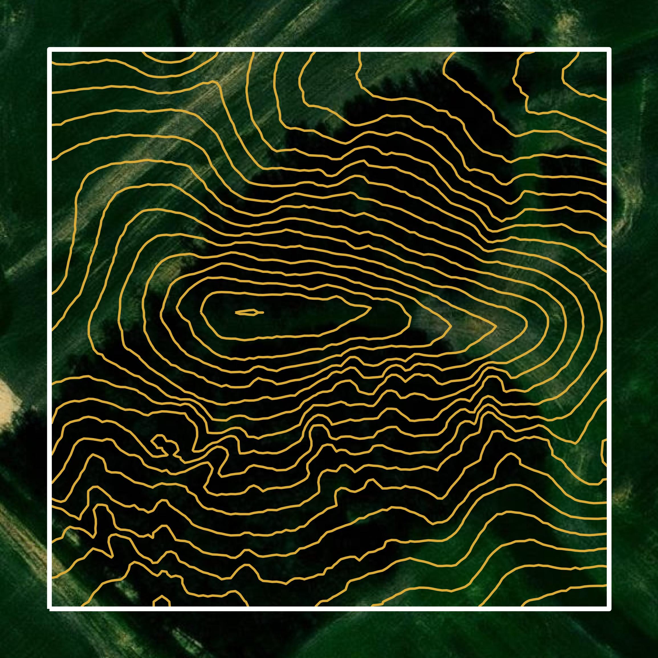 This image shows a contour map in Webster County created using GIS data in Equator.