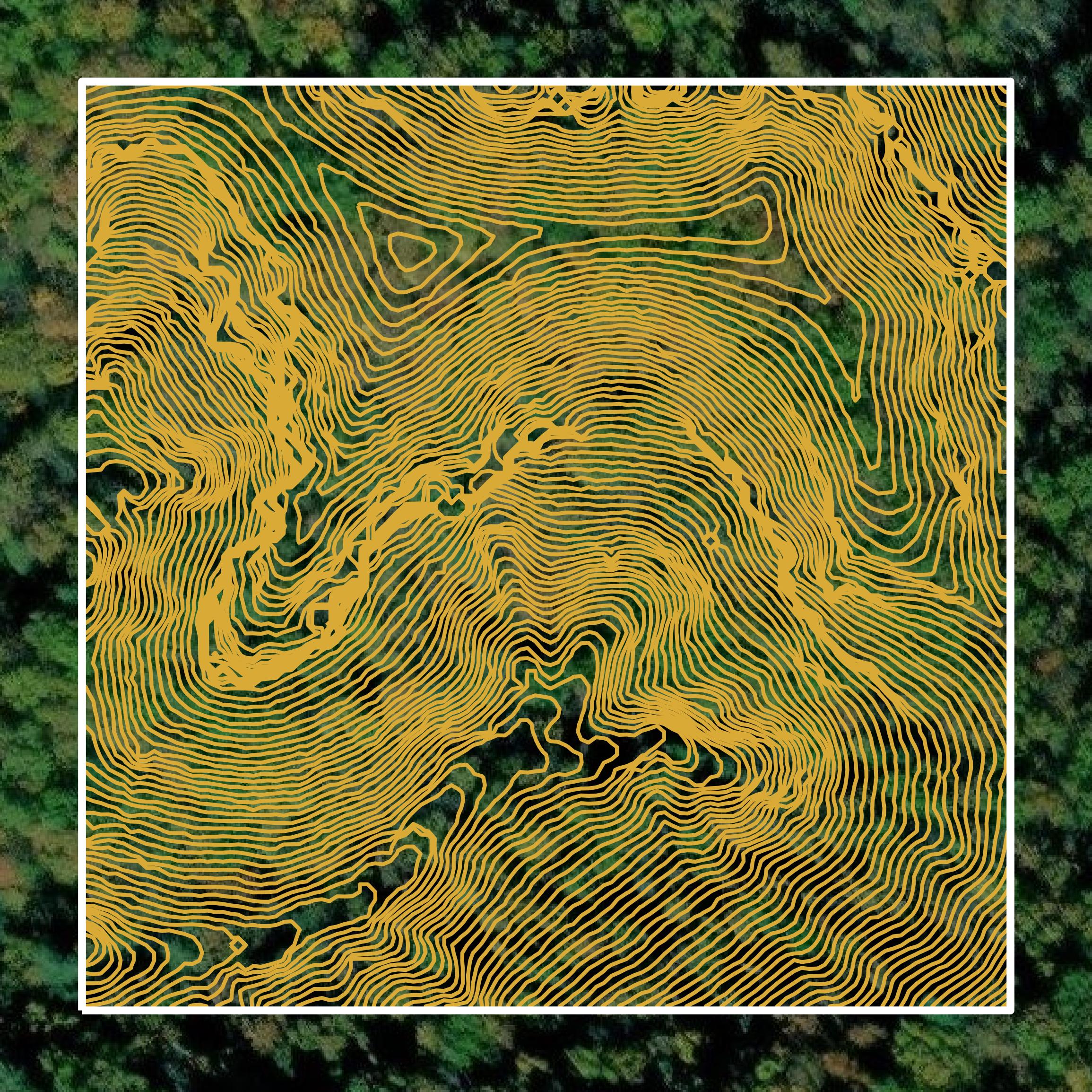 This image shows a contour map in Wolfe County created using GIS data in Equator.