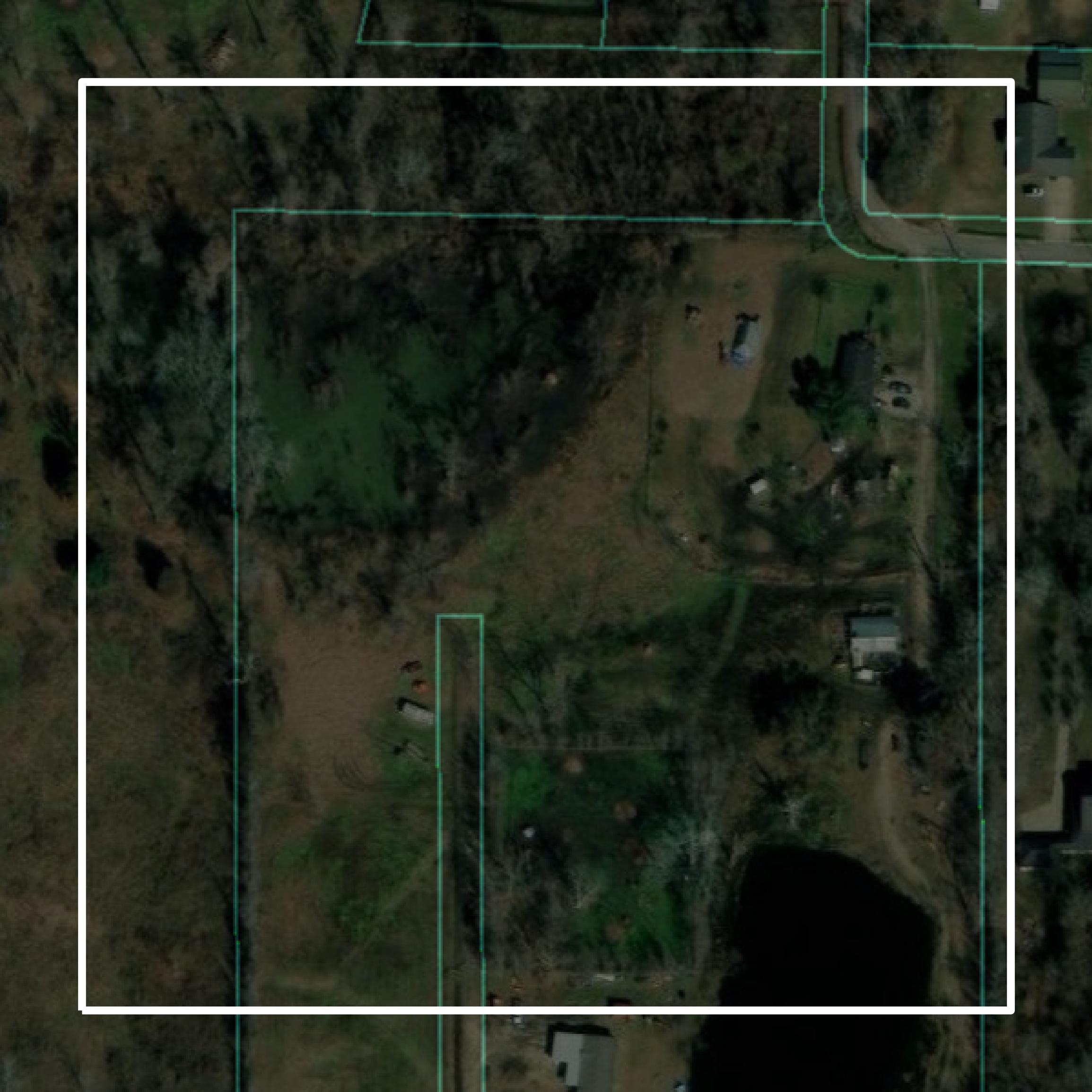 This image shows parcel and building data in Ascension Parish created using GIS data in Equator.