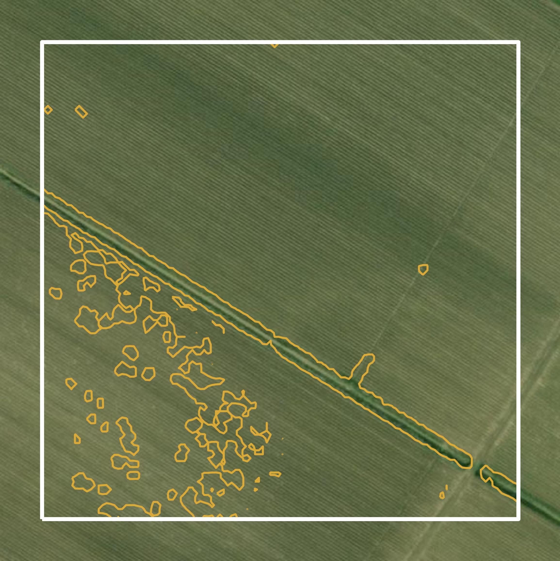 This image shows a contour map in Assumption Parish created using GIS data in Equator.