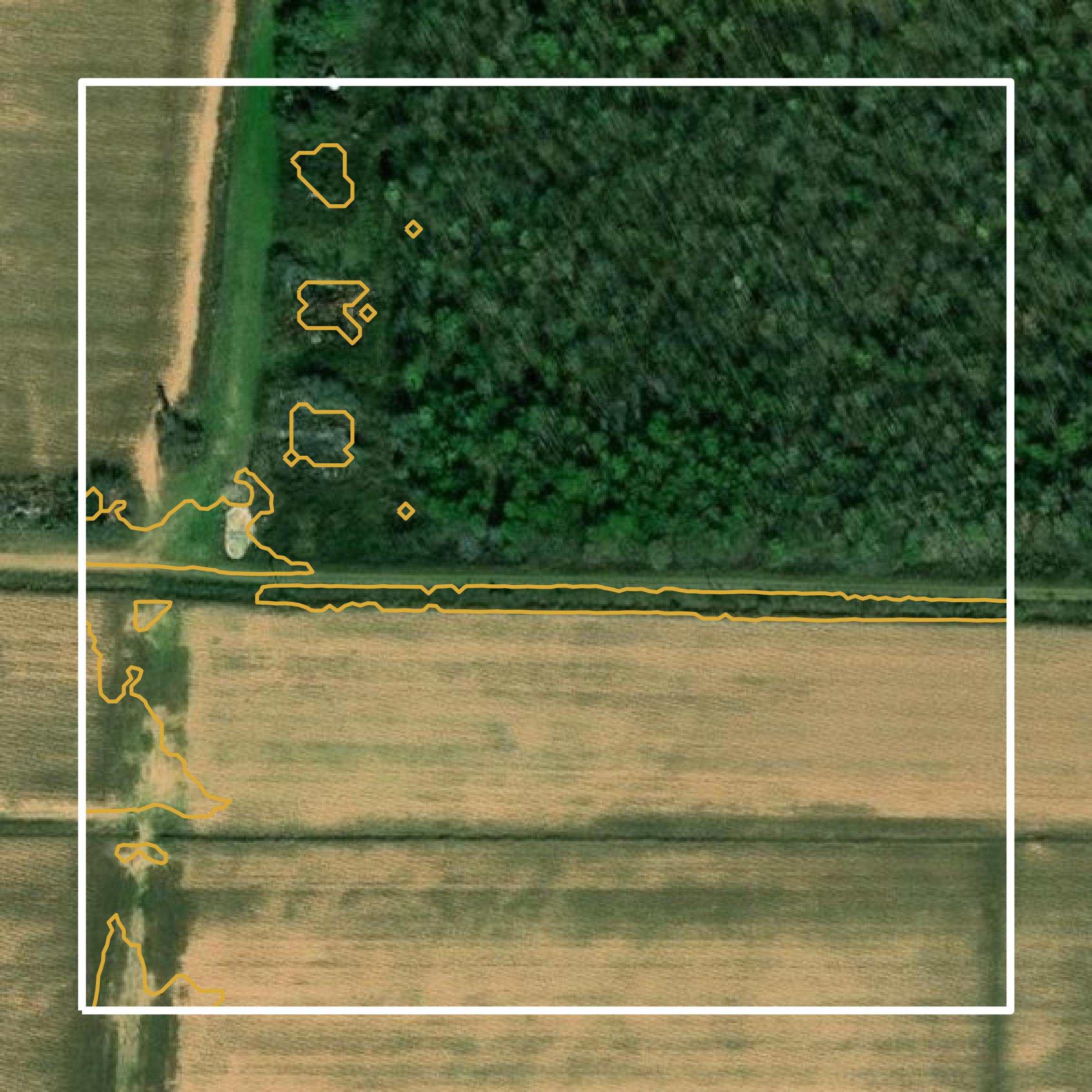 This image shows a contour map in Avoyelles Parish created using GIS data in Equator.