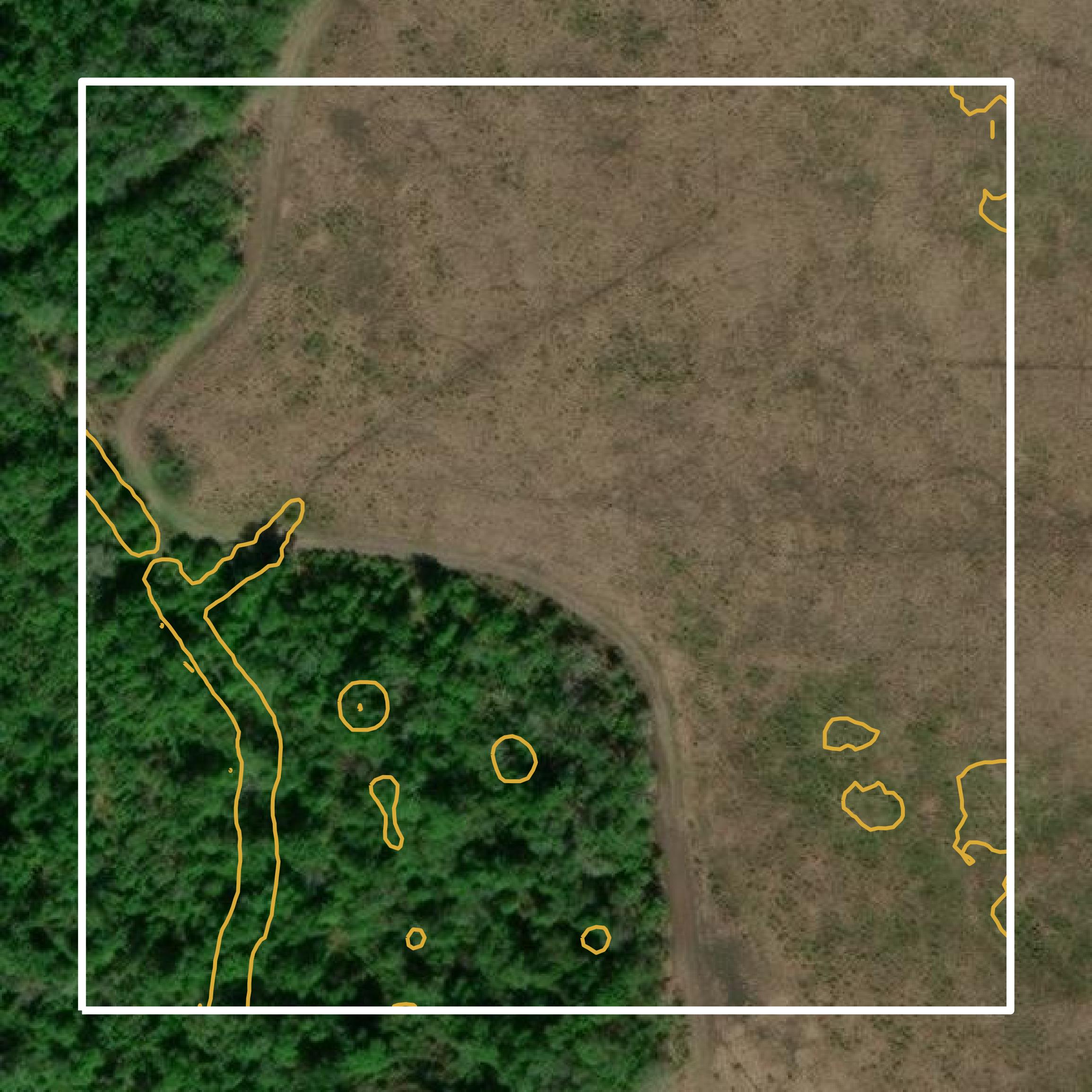 This image shows a contour map in Calcasieu Parish created using GIS data in Equator.