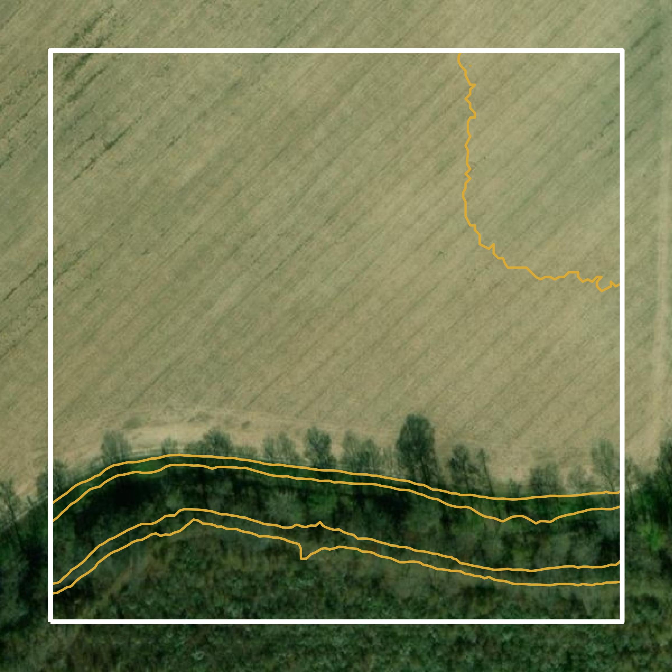 This image shows a contour map in Caldwell Parish created using GIS data in Equator.