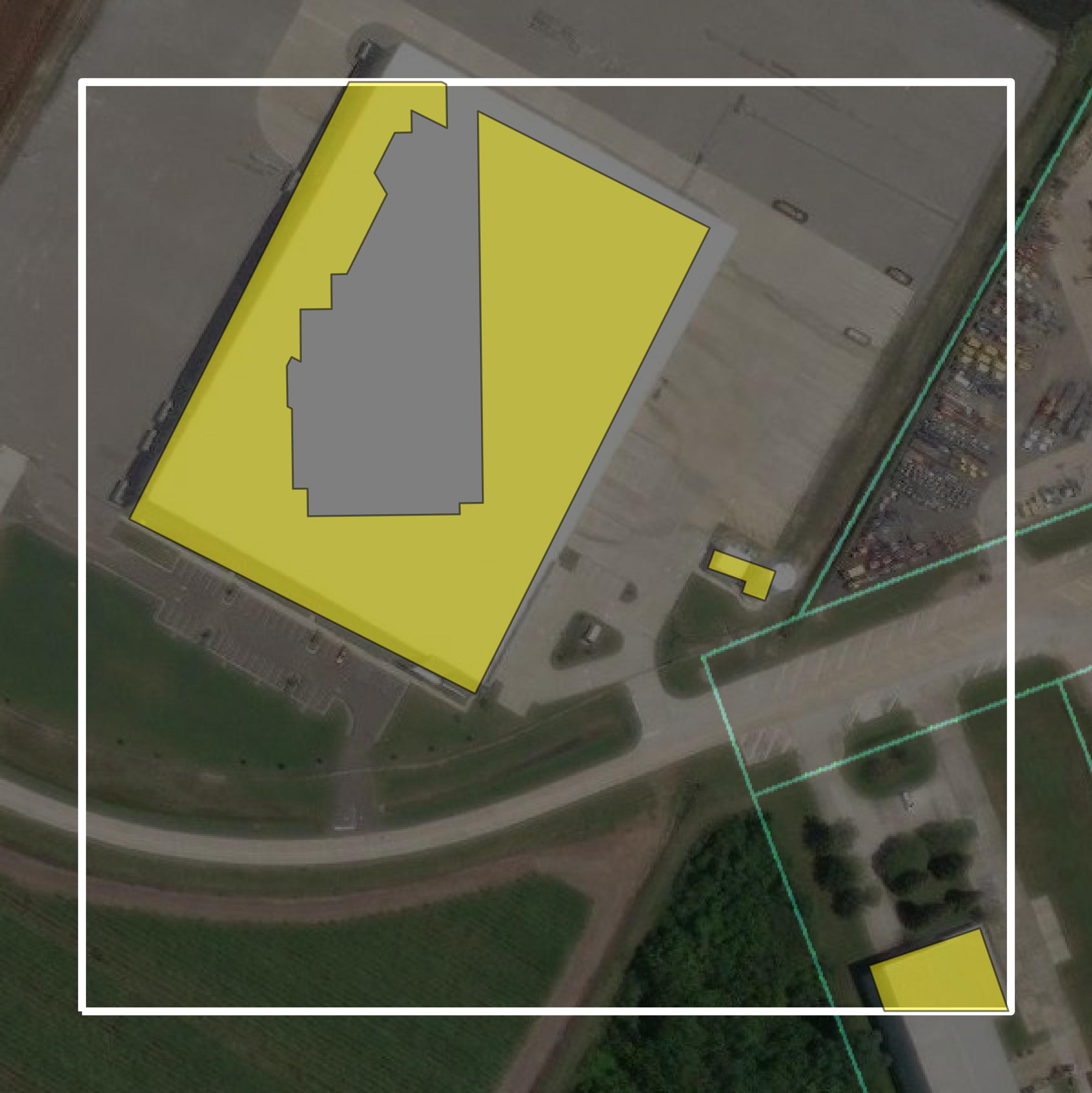 This image shows parcel and building data in Iberville Parish created using GIS data in Equator.
