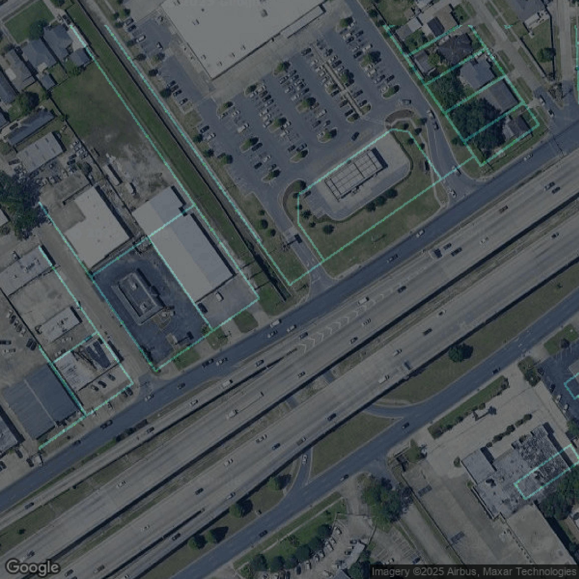 This image shows parcel data in Jefferson Parish created using GIS data in Equator.