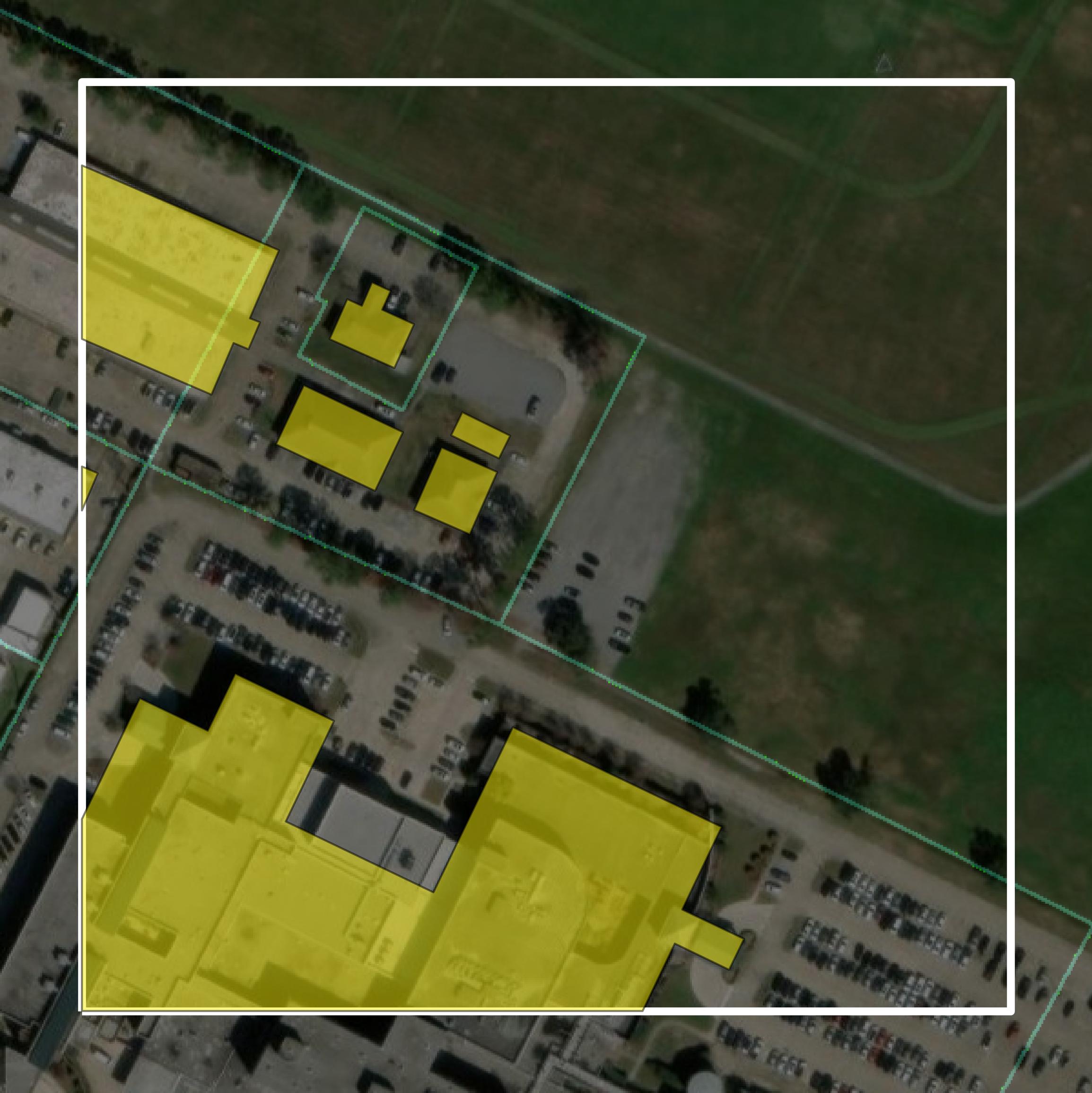 This image shows parcel and building data in Lafourche Parish created using GIS data in Equator.
