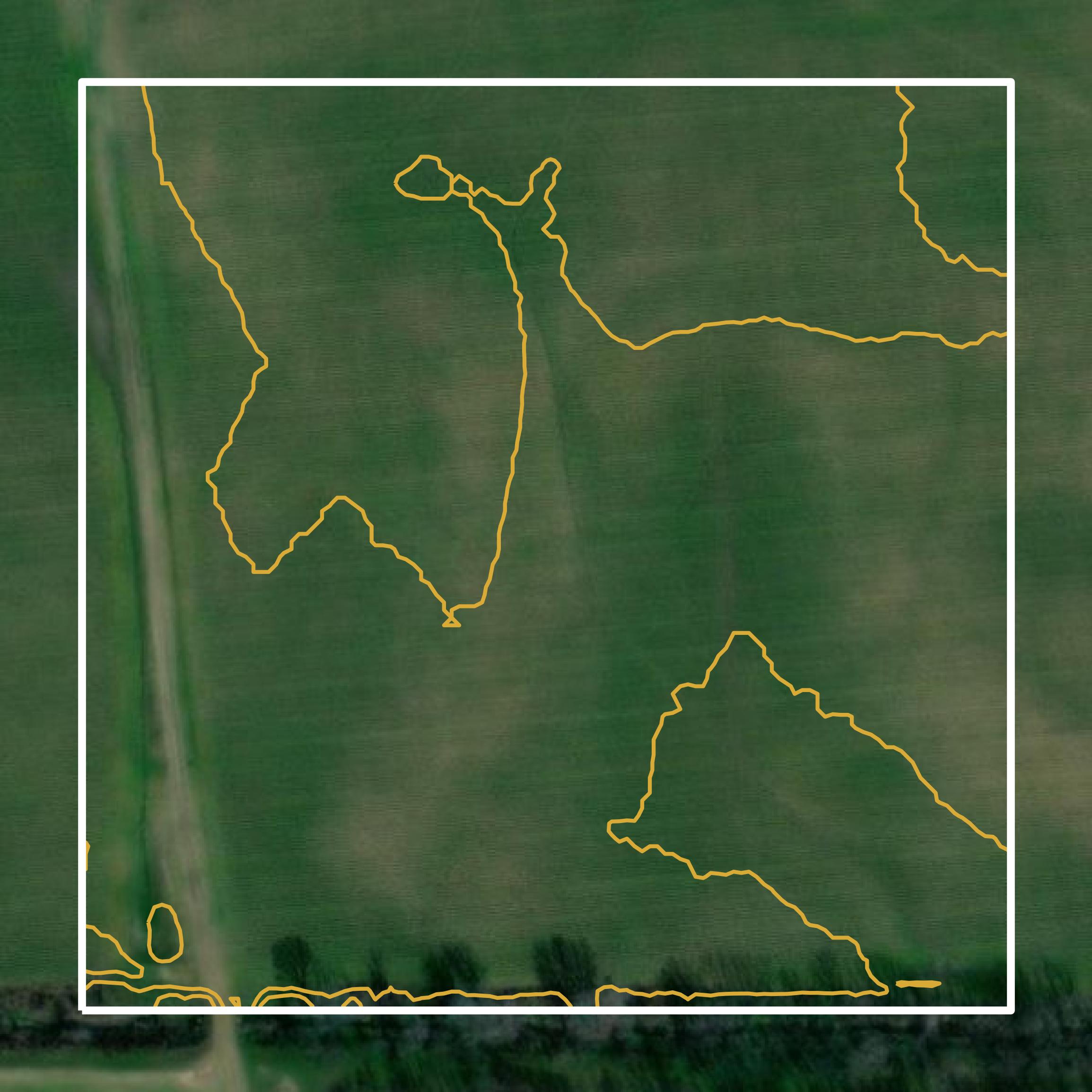 This image shows a contour map in Ouachita Parish created using GIS data in Equator.