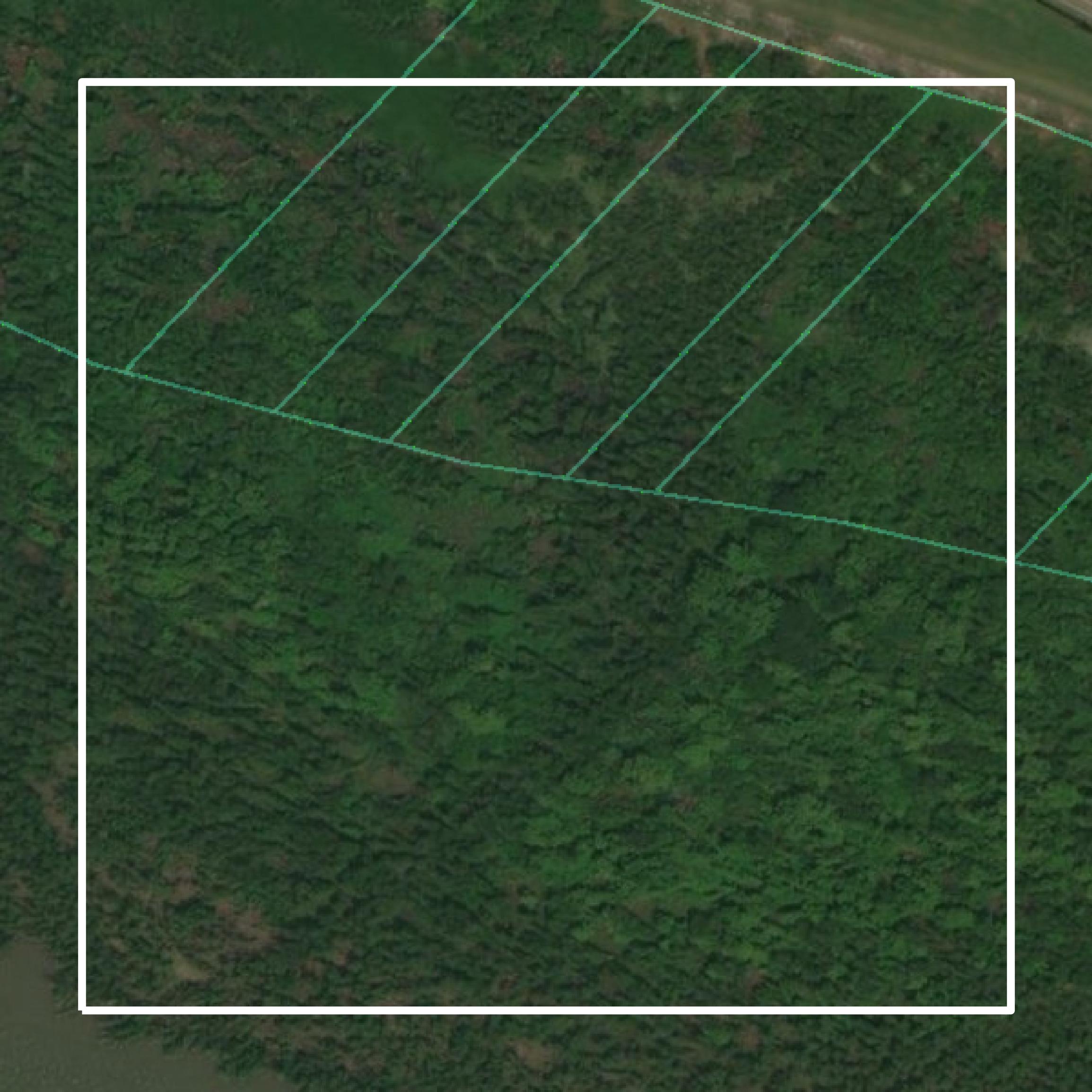 This image shows parcel and building data in Plaquemines Parish created using GIS data in Equator.