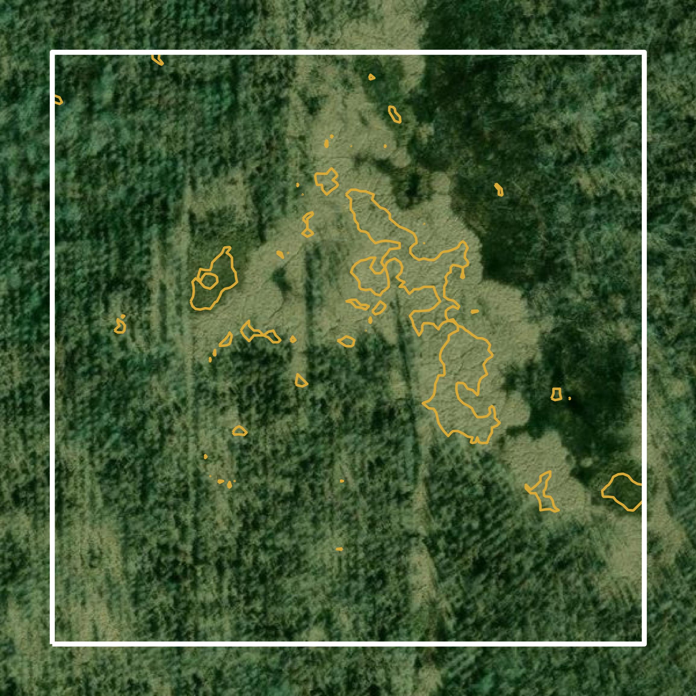 This image shows a contour map in St. Charles Parish created using GIS data in Equator.