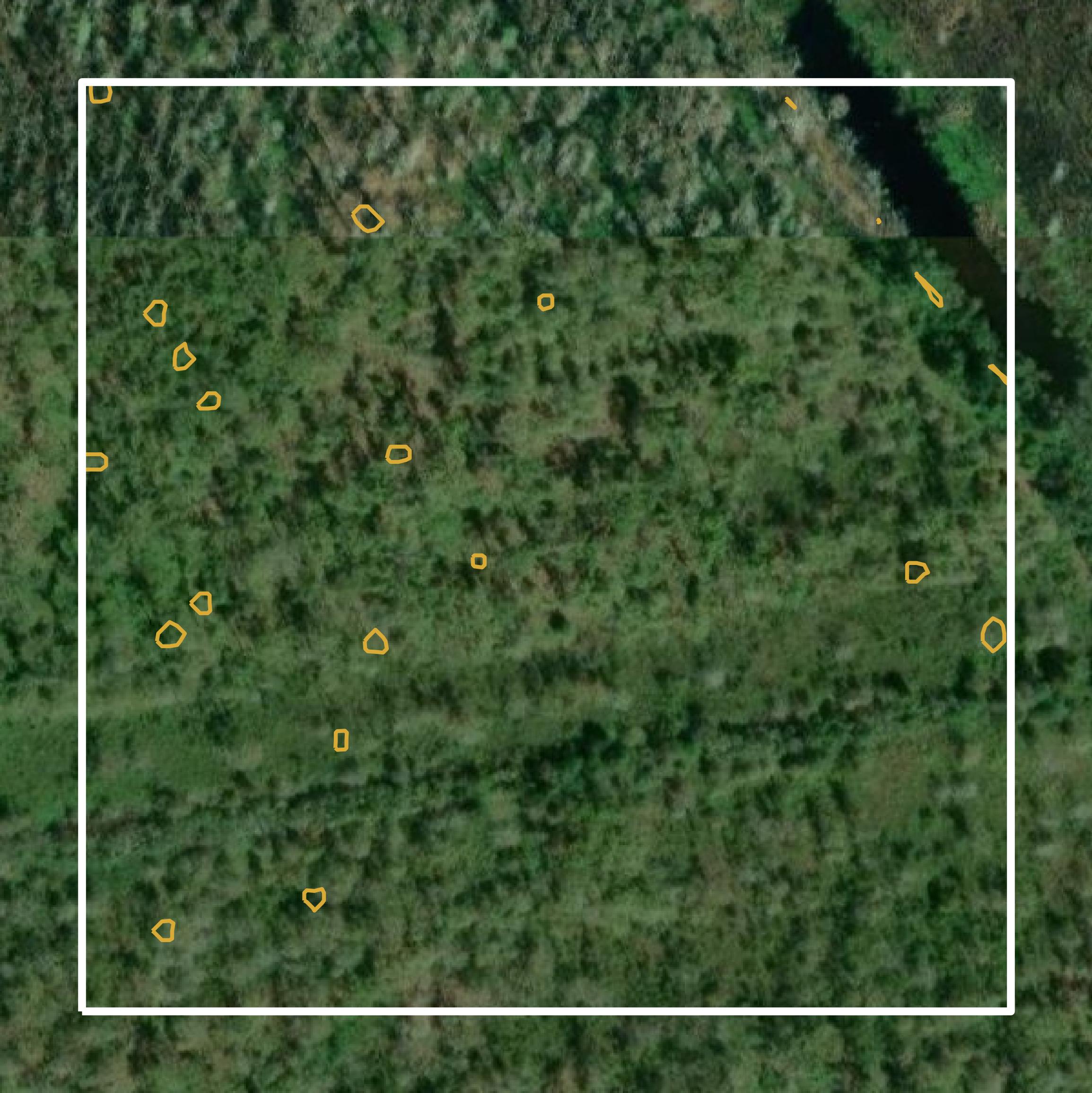 This image shows a contour map in Terrebonne Parish created using GIS data in Equator.