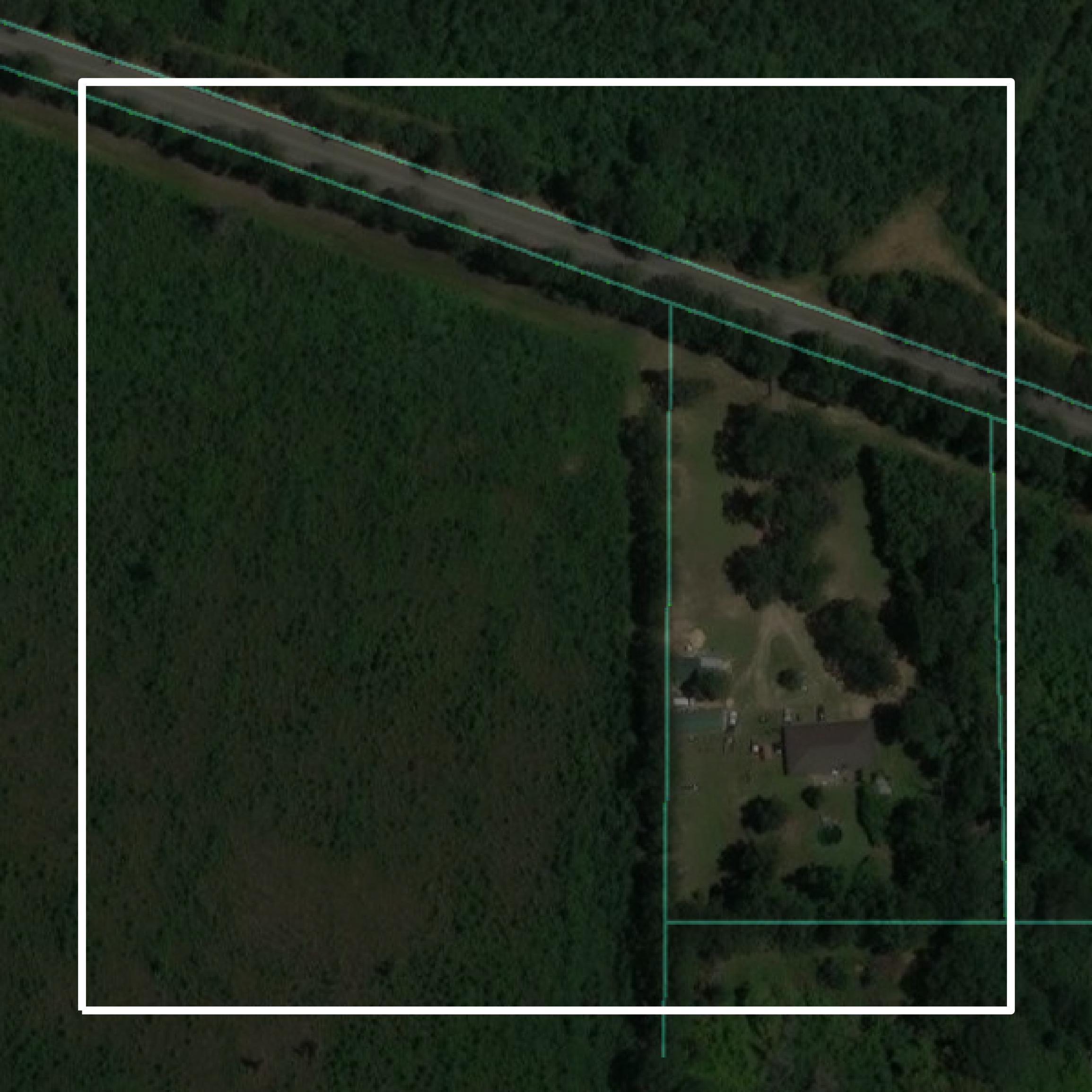 This image shows parcel and building data in Washington Parish created using GIS data in Equator.