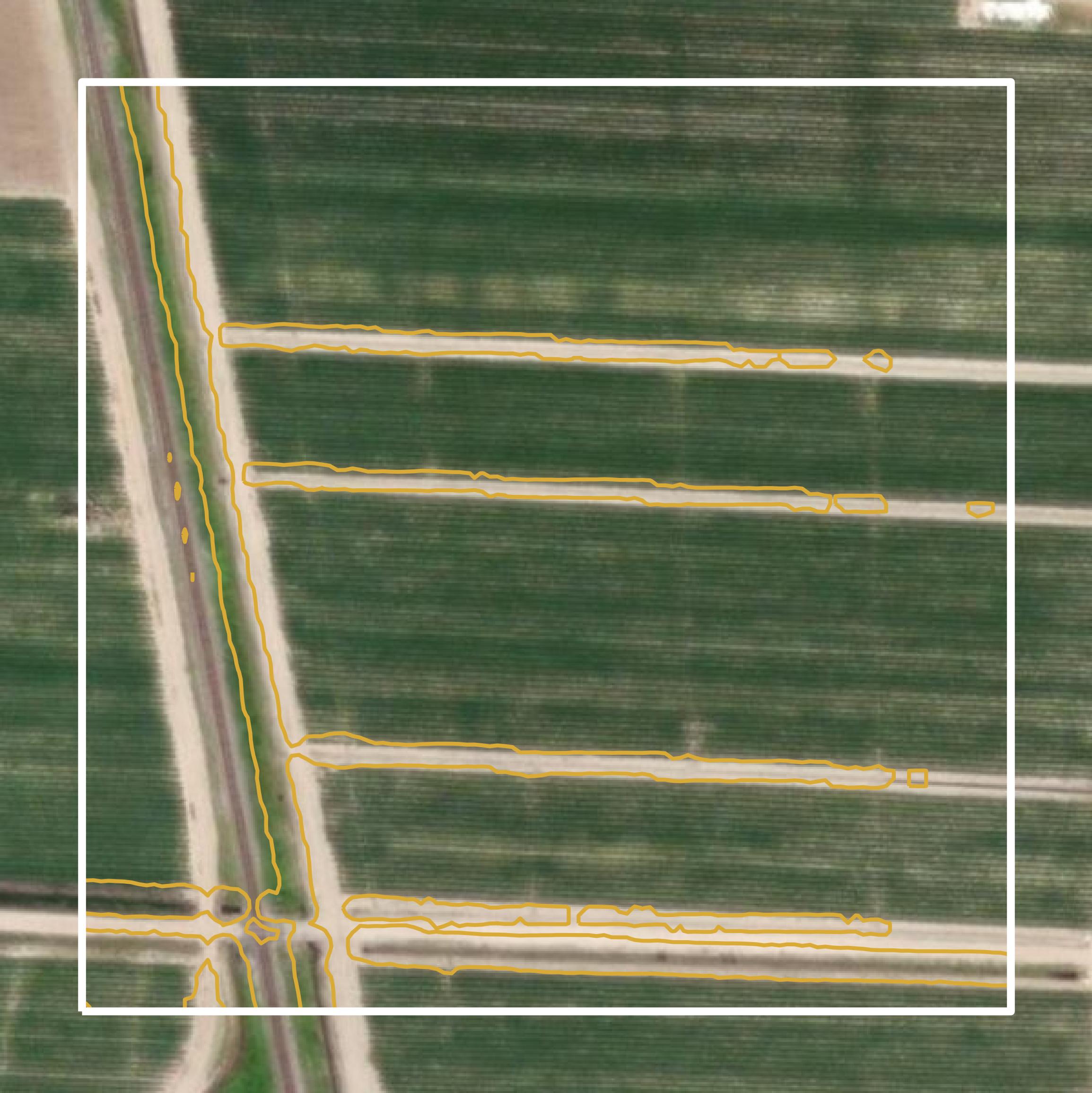 This image shows a contour map in West Baton Rouge Parish created using GIS data in Equator.