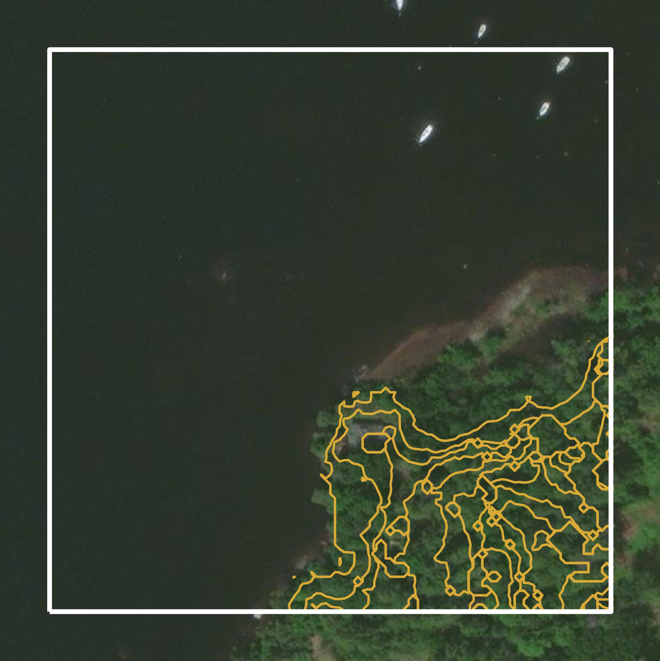 This image shows a contour map in Kennebec County created using GIS data in Equator.