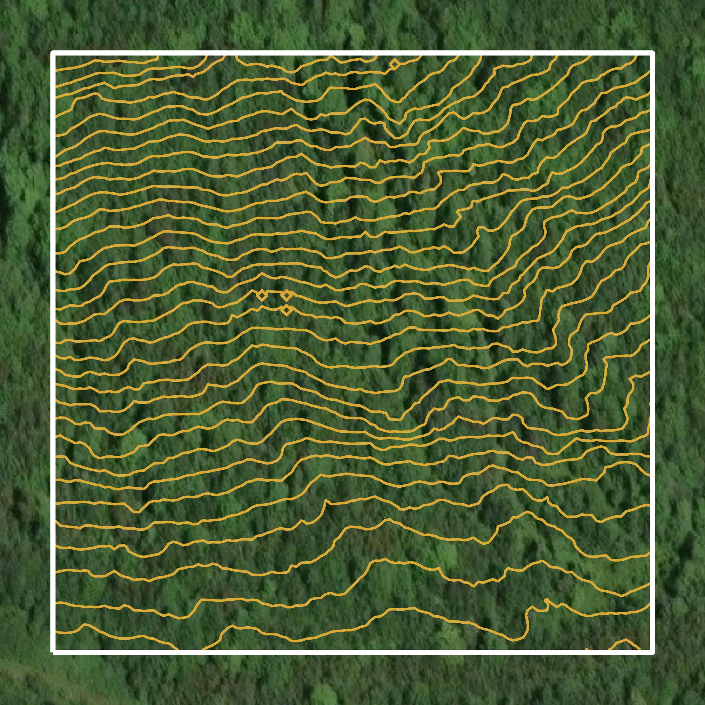 This image shows a contour map in Somerset County created using GIS data in Equator.