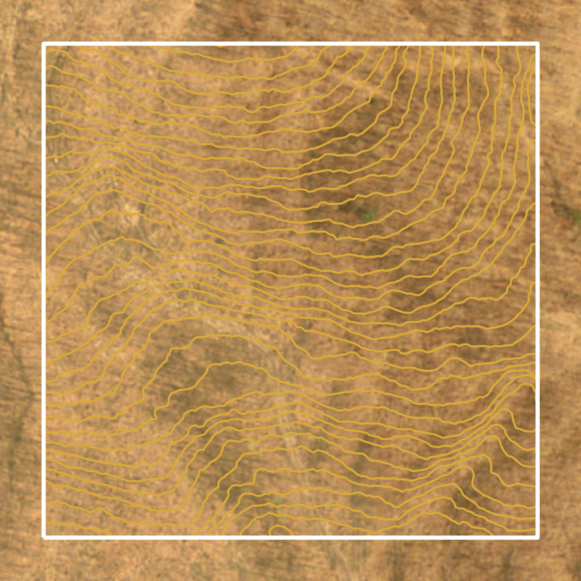 This image shows a contour map in Somerset County created using GIS data in Equator.