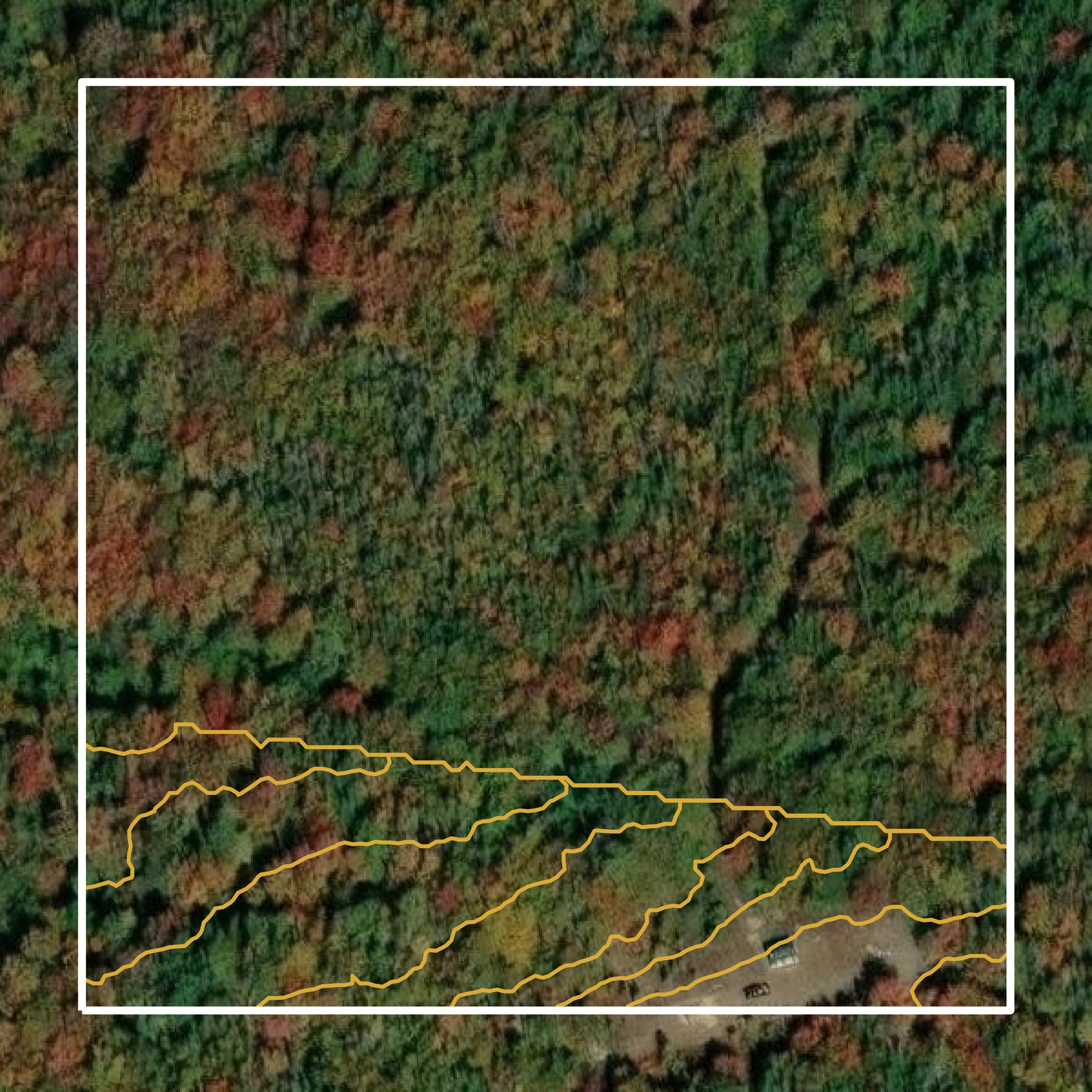 This image shows a contour map in Washington County created using GIS data in Equator.