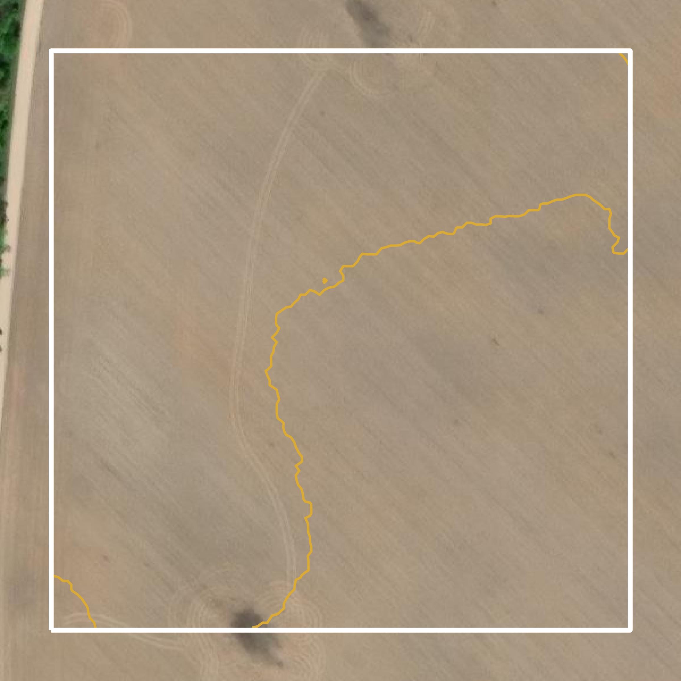 This image shows a contour map in Caroline County created using GIS data in Equator.