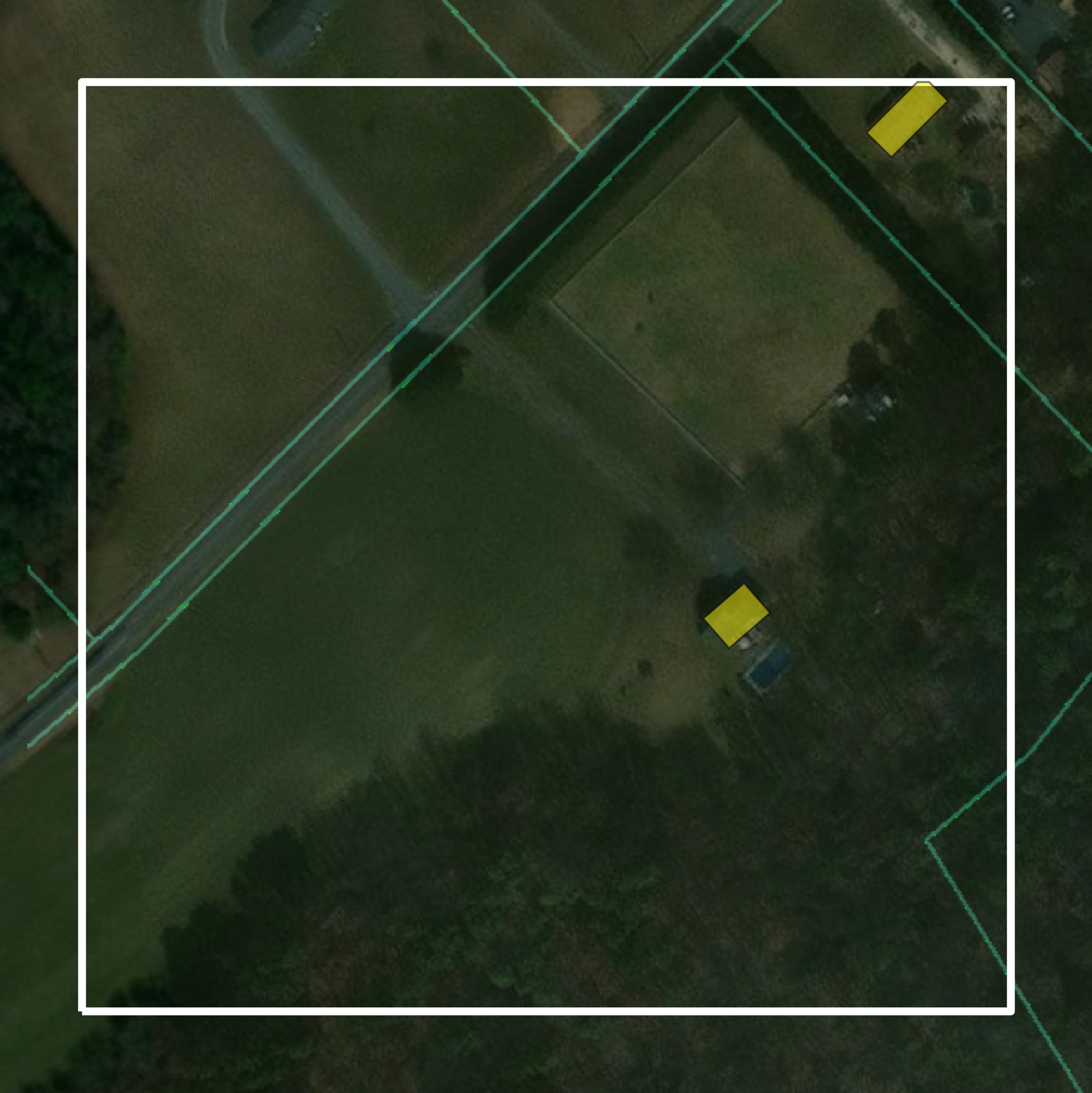 This image shows parcel and building data in Caroline County created using GIS data in Equator.