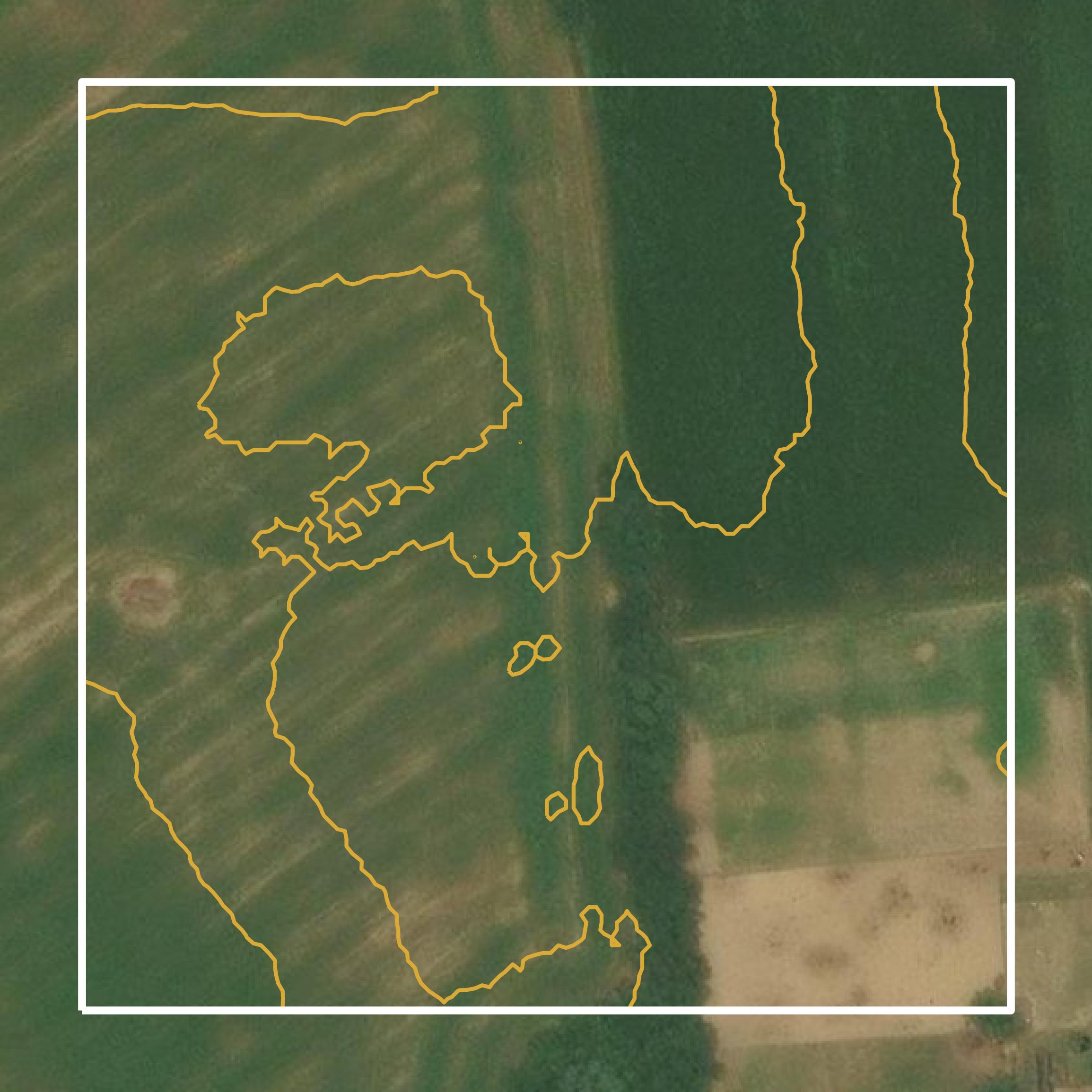 This image shows a contour map in Cecil County created using GIS data in Equator.