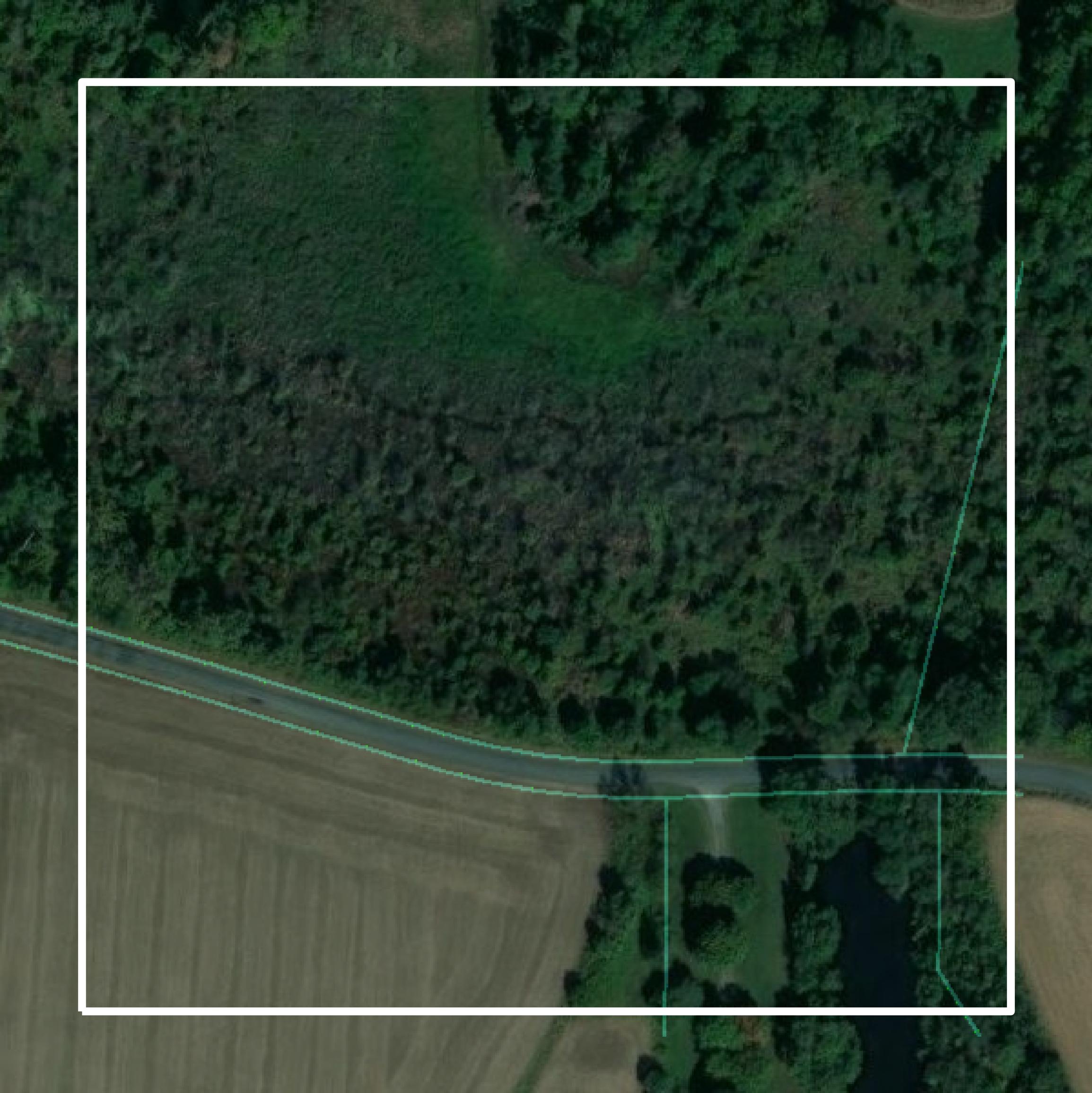 This image shows parcel and building data in Dorchester County created using GIS data in Equator.