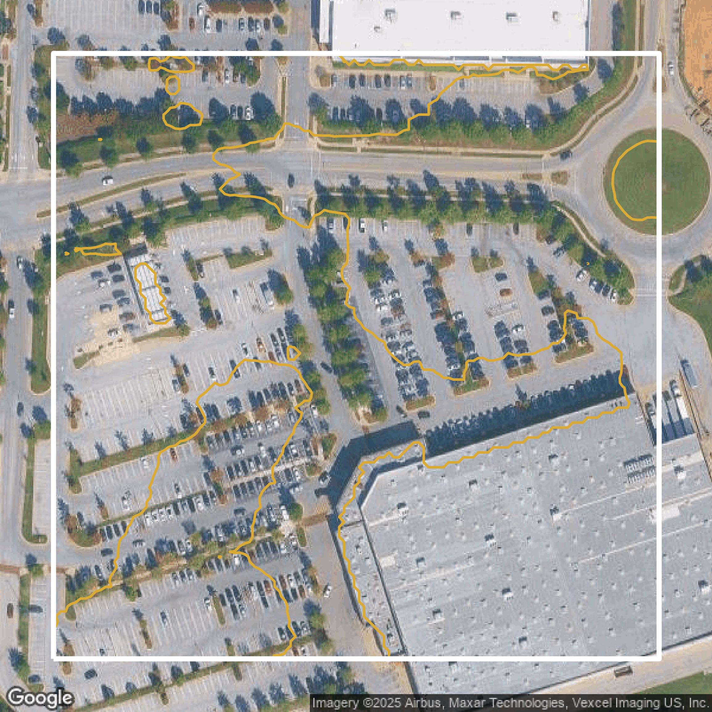 This image shows a contour map in Prince George's County created using GIS data in Equator.