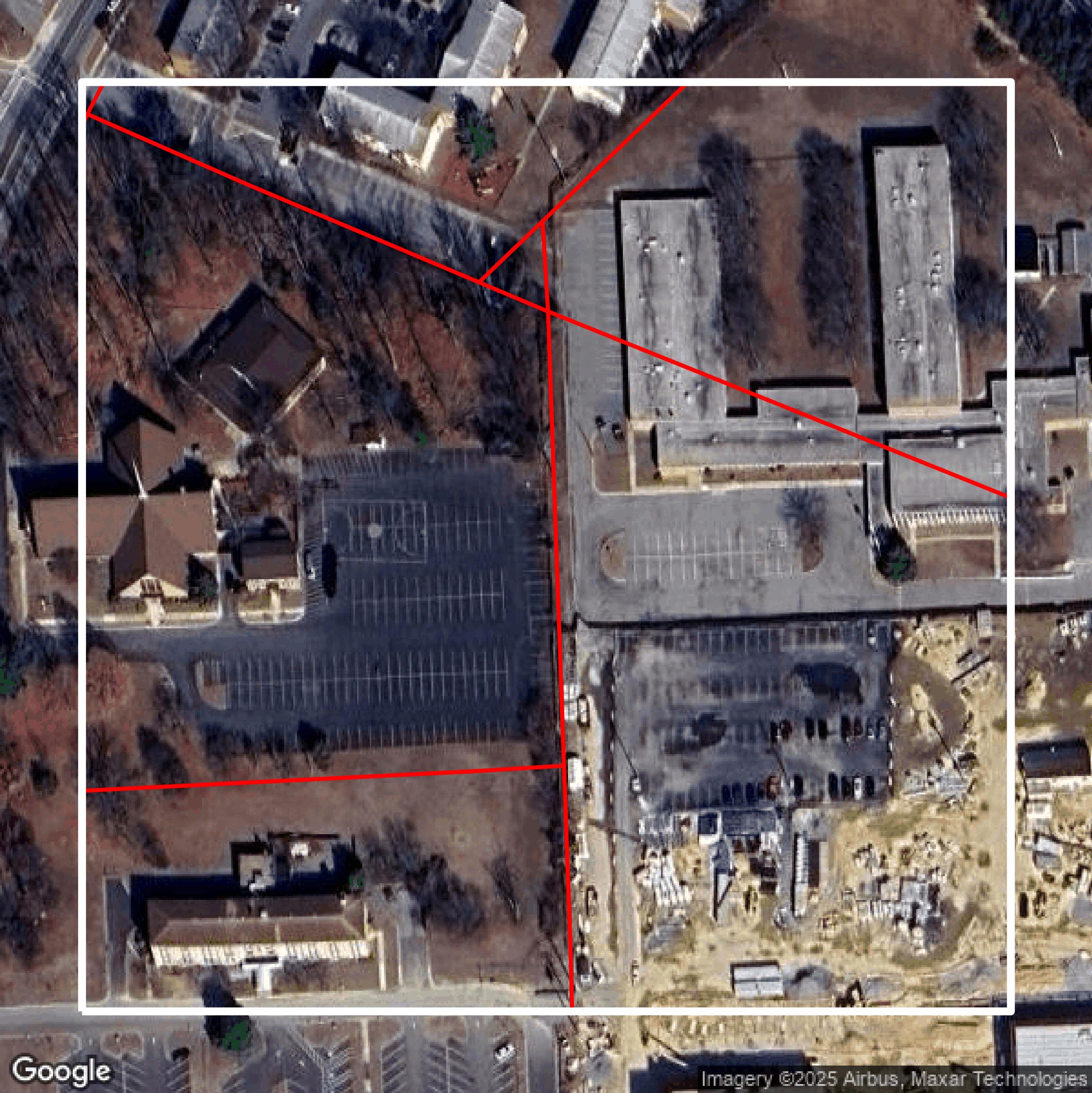 This image shows parcel data in Prince George's County created using GIS data in Equator.