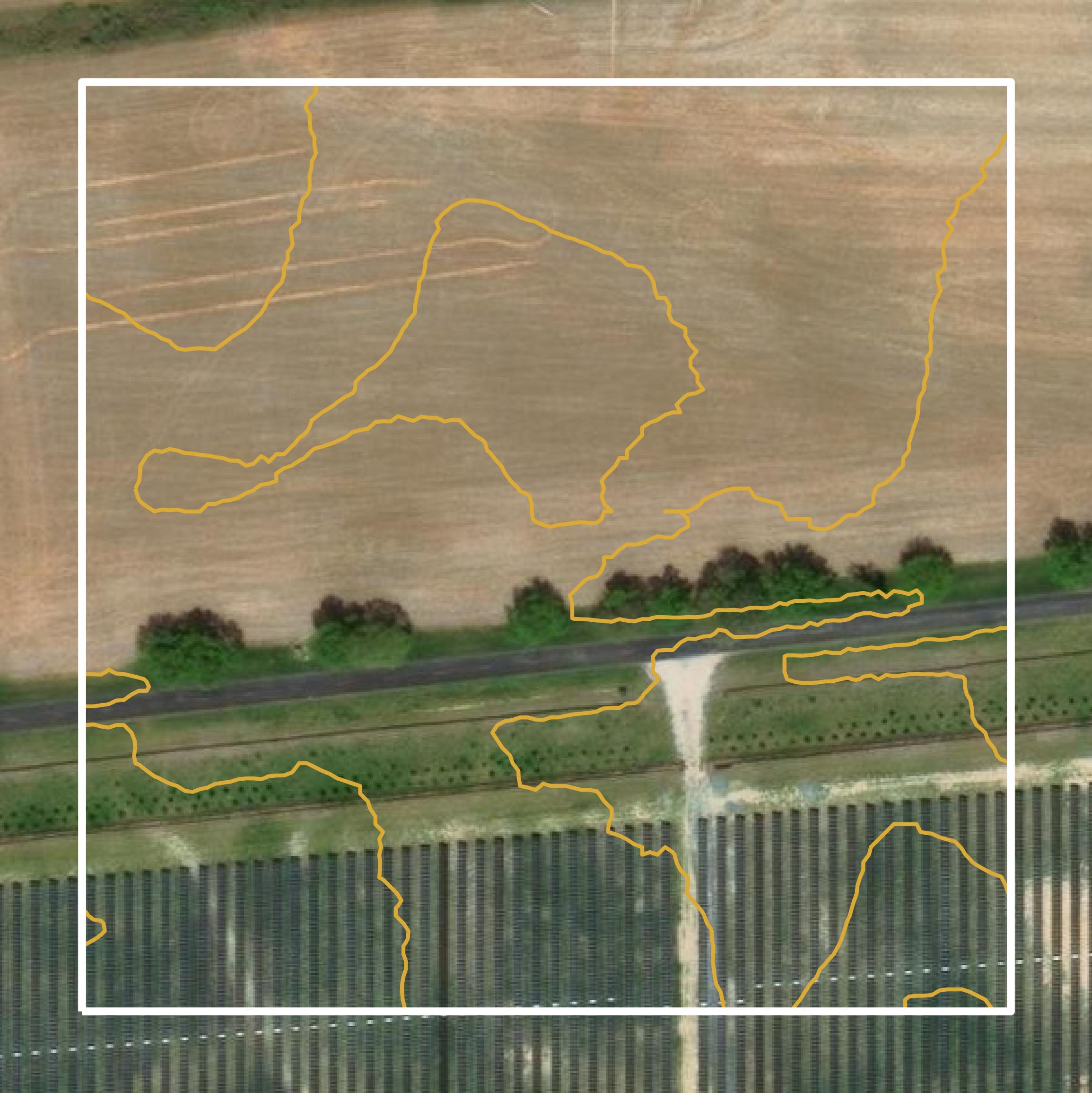 This image shows a contour map in Queen Anne's County created using GIS data in Equator.