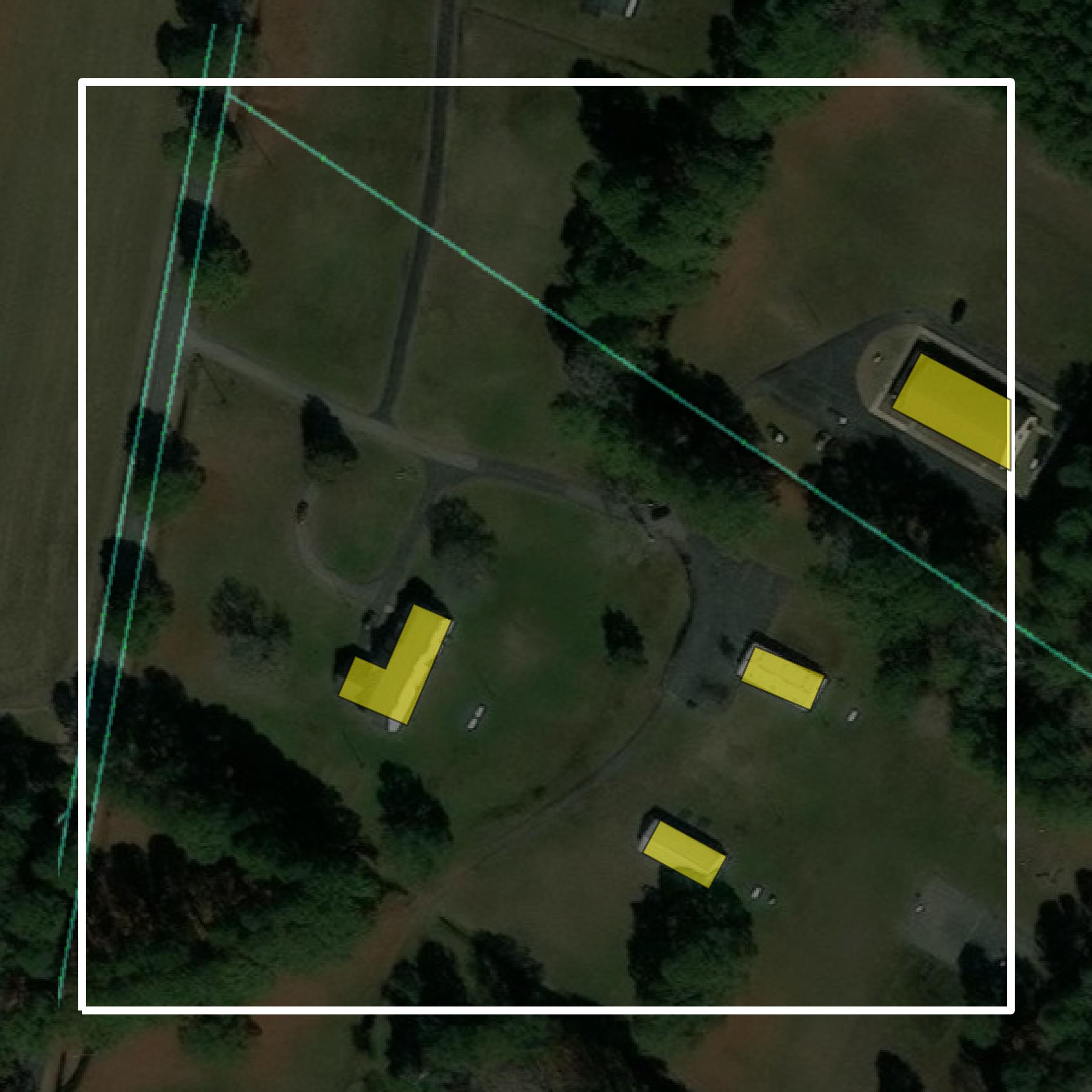 This image shows parcel and building data in Somerset County created using GIS data in Equator.