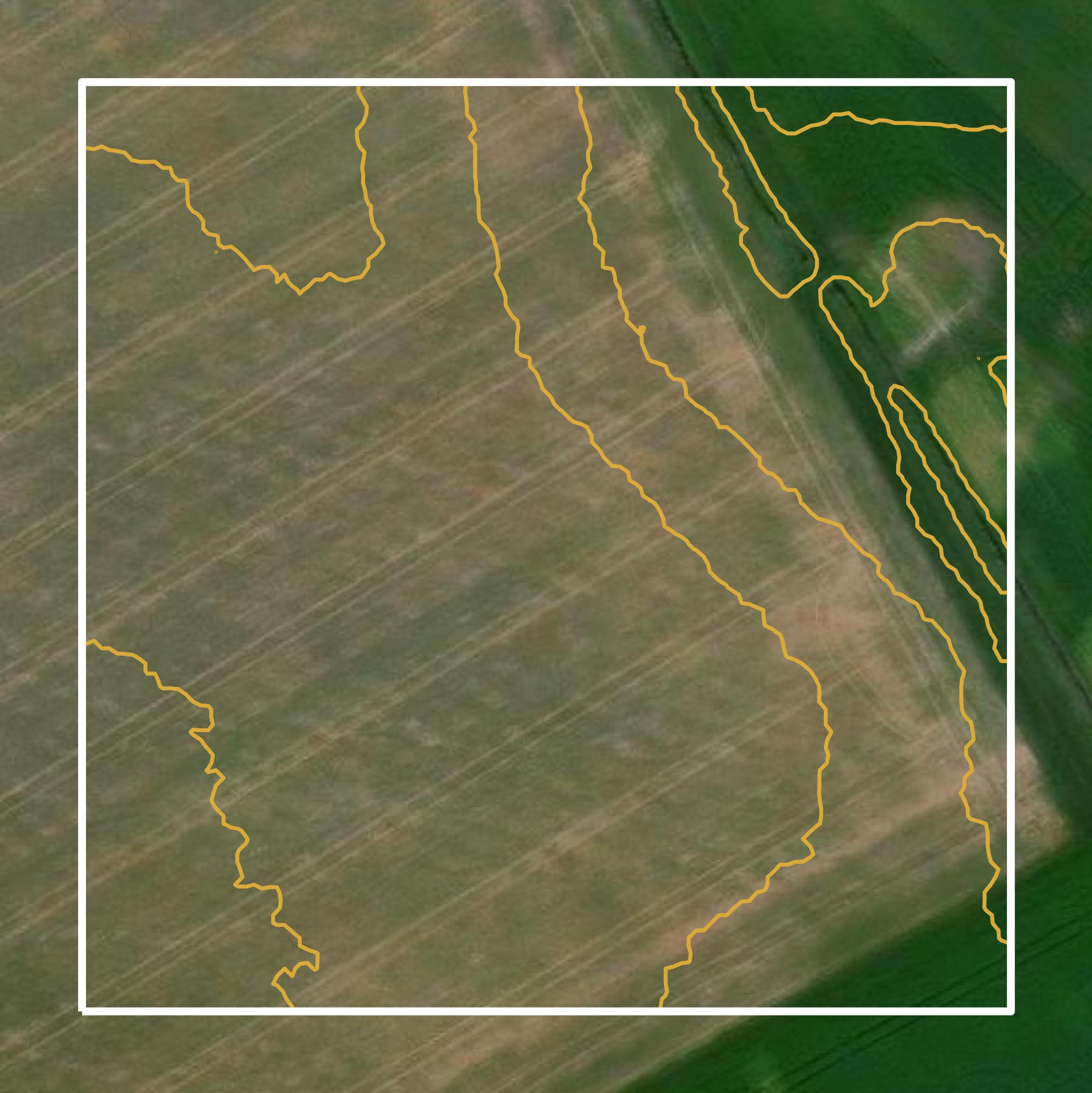 This image shows a contour map in Talbot County created using GIS data in Equator.