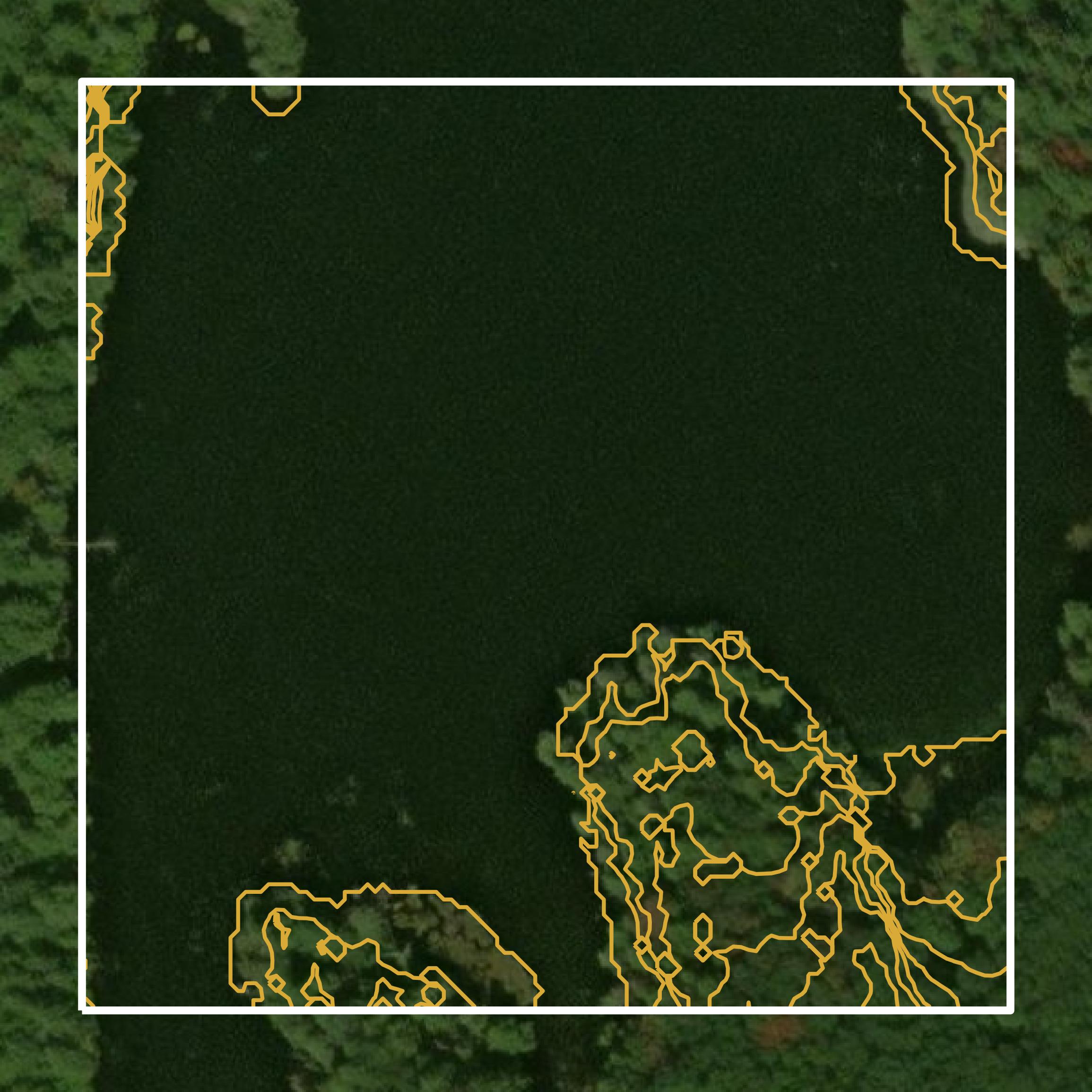 This image shows a contour map in Berkshire County created using GIS data in Equator.