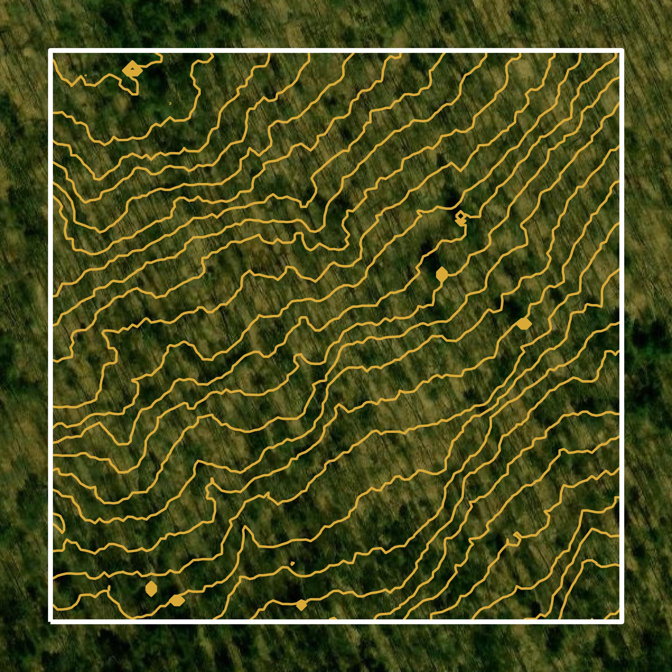 This image shows a contour map in Berkshire County created using GIS data in Equator.