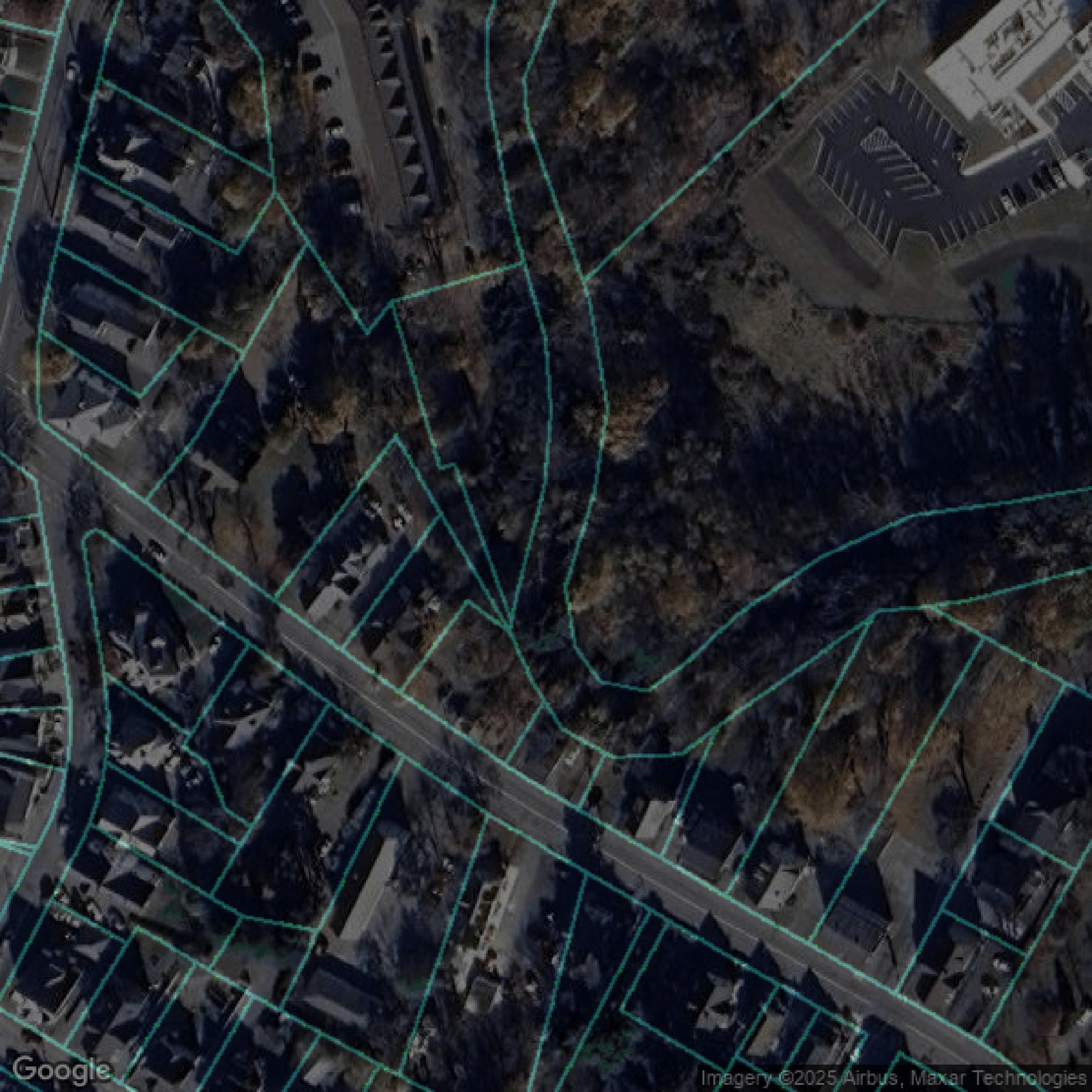 This image shows parcel data in Bristol County created using GIS data in Equator.