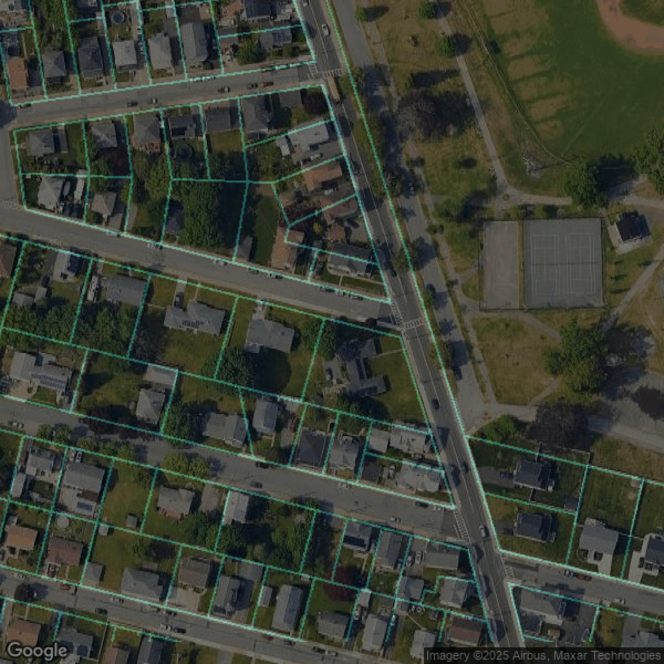 This image shows parcel data in Bristol County created using GIS data in Equator.