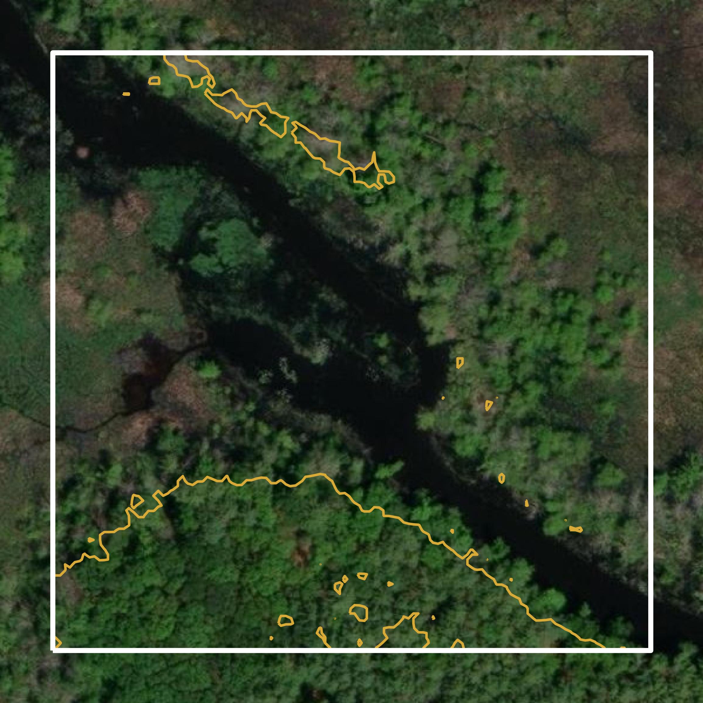 This image shows a contour map in Essex County created using GIS data in Equator.