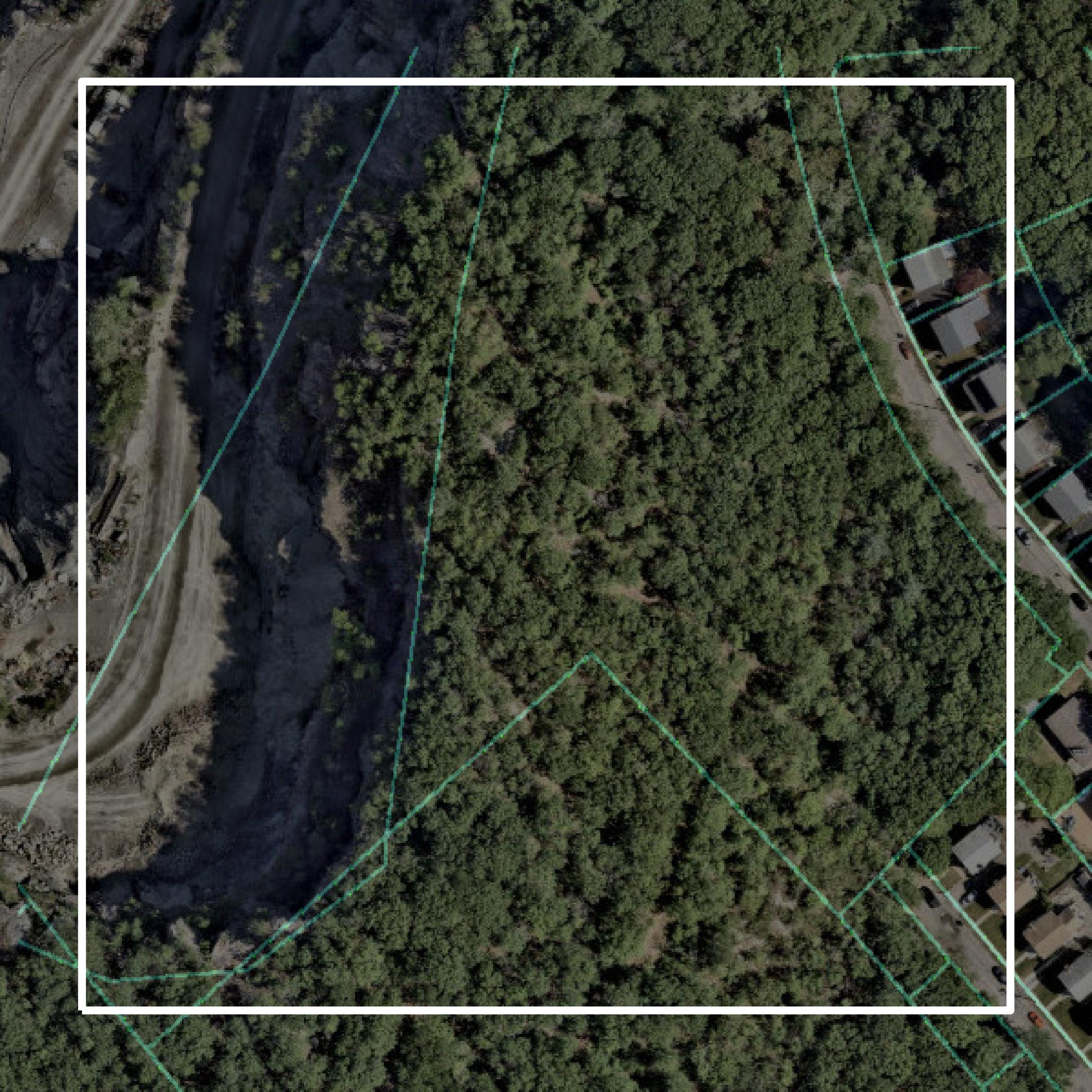 This image shows parcel and building data in Suffolk County created using GIS data in Equator.
